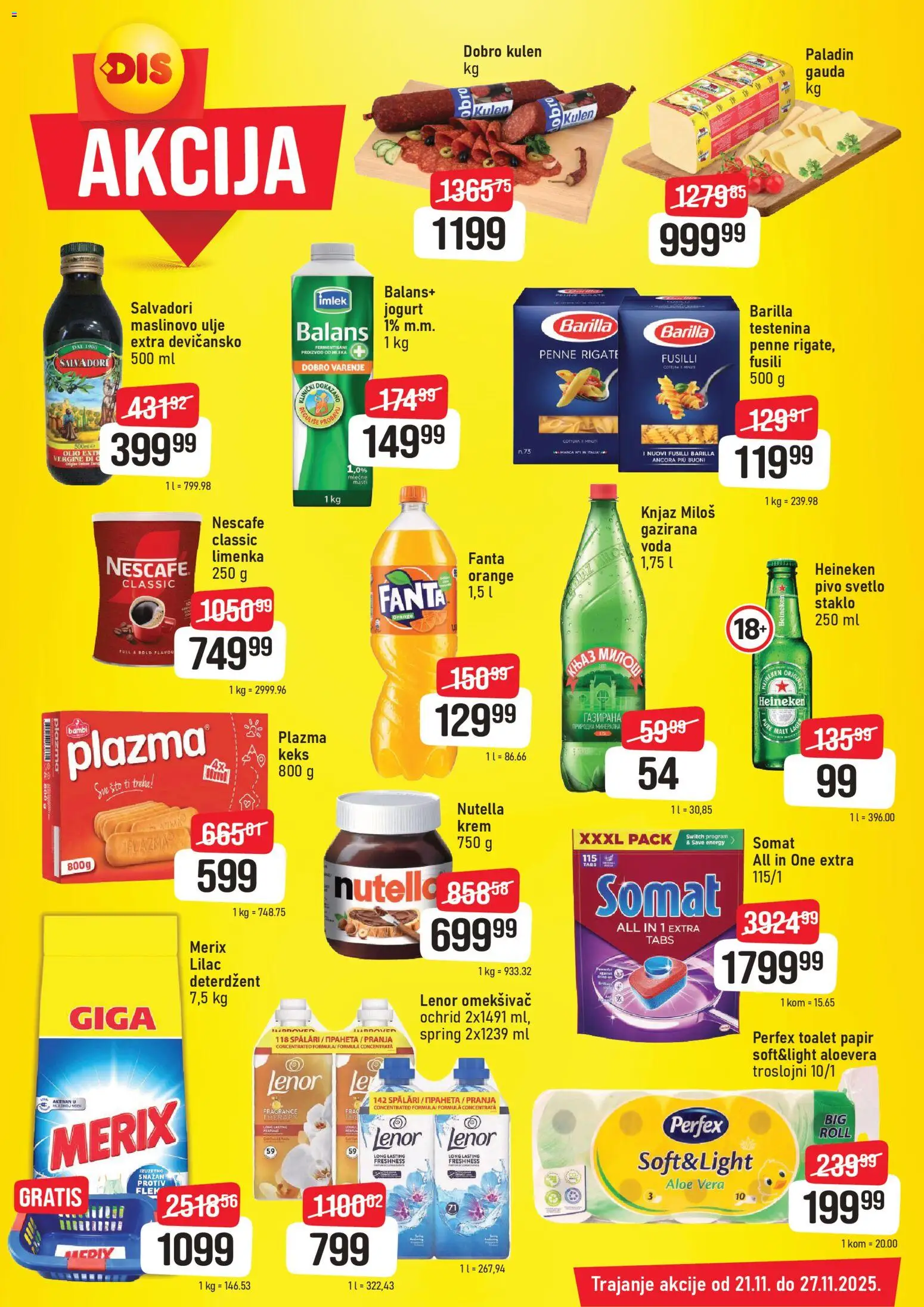 Super DIS katalog - važi od 21.11.2025 | Strana: 2 | Proizvode: Deterdžent, Keks, Mast, Jogurt