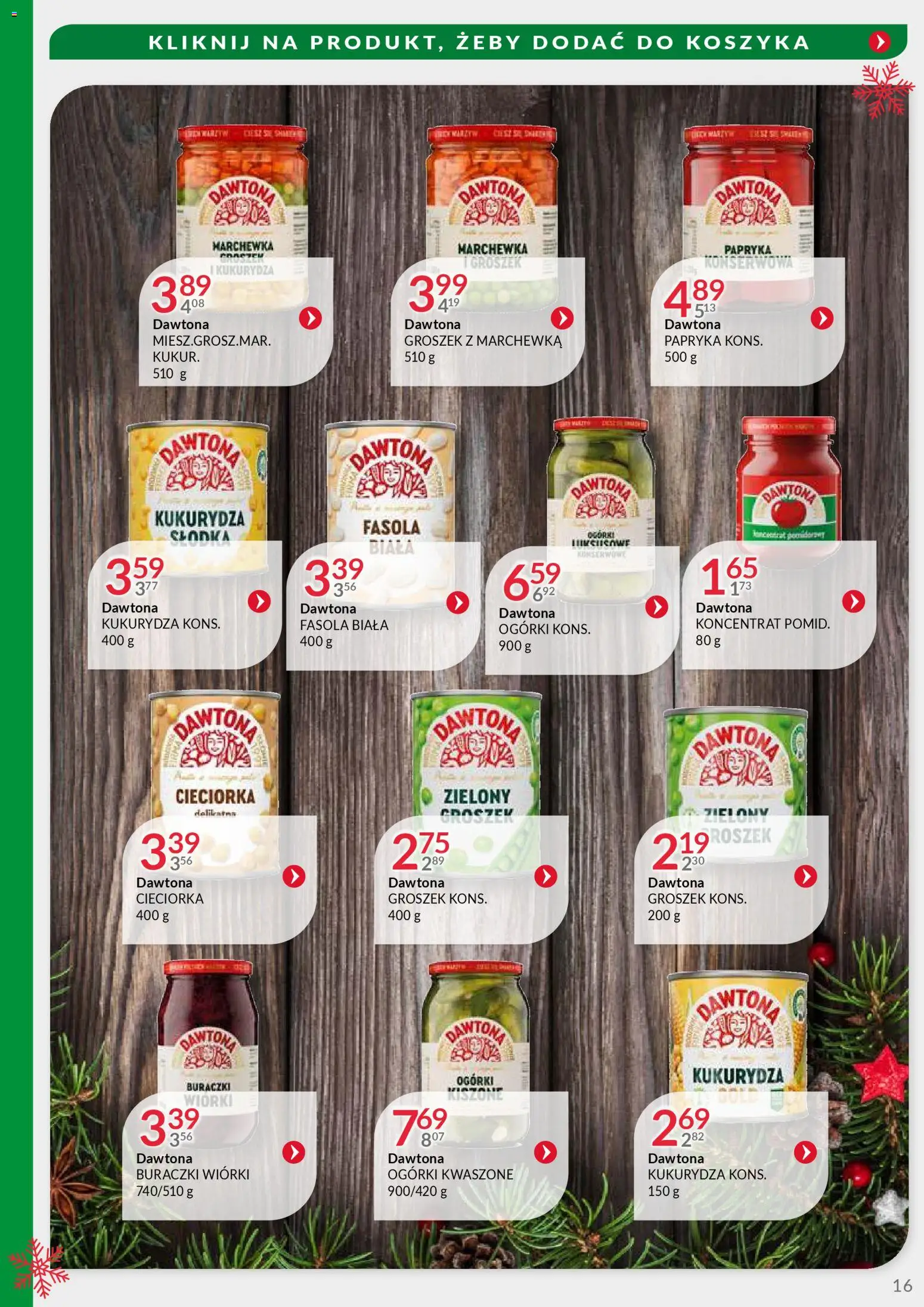 Eurocash Gazetka - Oferta Handlowa MR Południowy Wschód od 24.11.2025 | Strona: 16 | Produkty: Groszek, Kukurydza, Cieciorka, Papryka