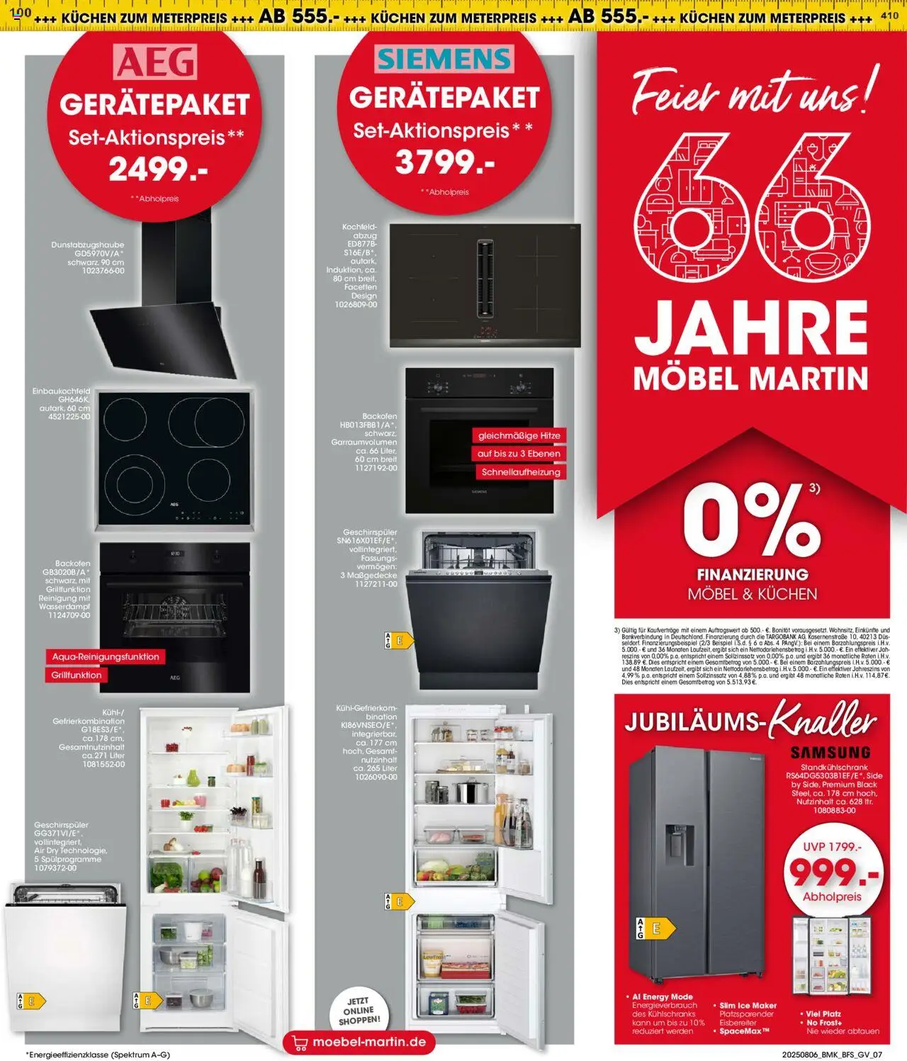 Möbel Martin Prospekt 	 - gültig ab dem 06.08.2025 | Seite: 7 | Produkte: Geschirrspüler, Energy, Kochfeld, Kuchen