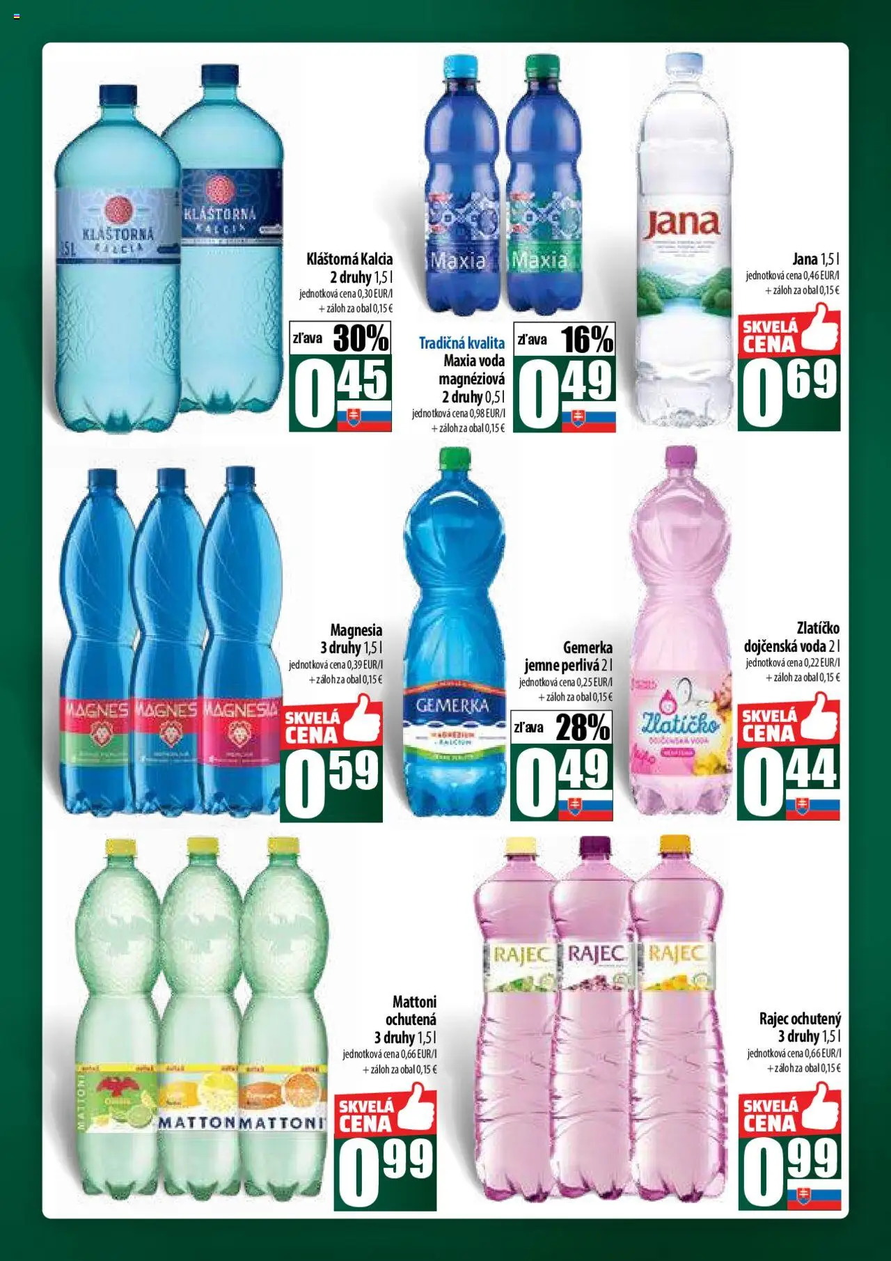 COOP Jednota široká ponuka │ platný od 21.08.2025 | Strana: 45 | Produkty: Magnesia, Mattoni, Voda, Gemerka