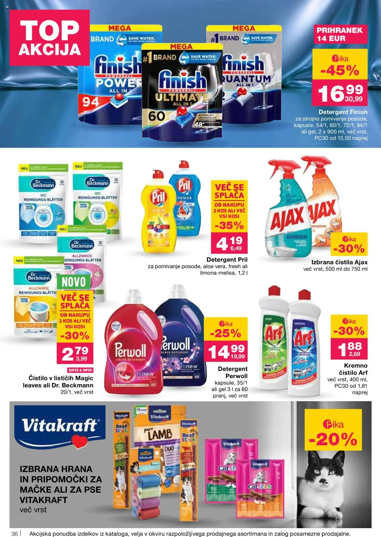 Mercator katalog │ velja od 07.08.2025 | Stran: 40 | Izdelki: Čistila, Kos, Detergent