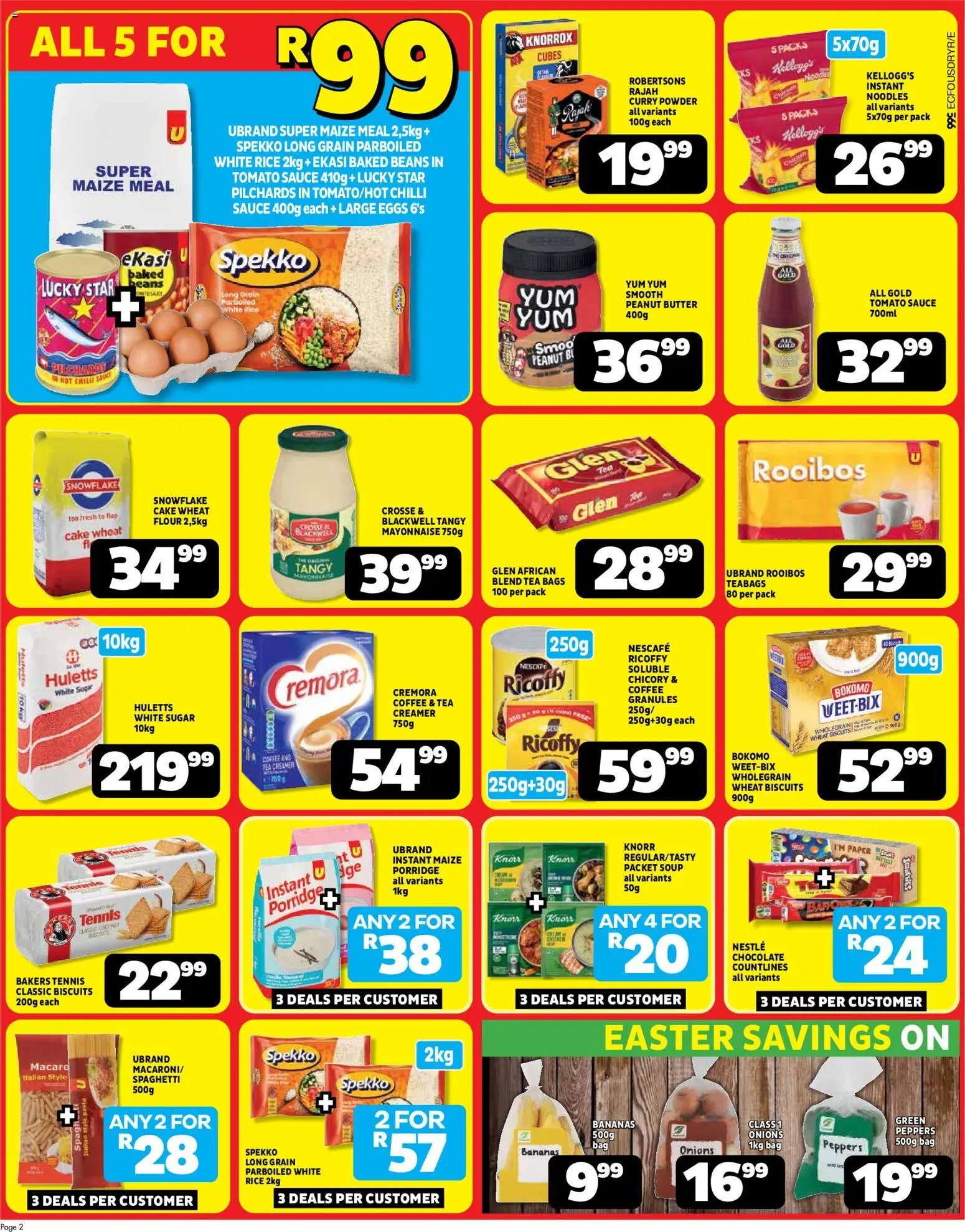 New Usave catalogue – valid from 23.03.2026 | Page: 2 | Products: Baked beans, Biscuits, Bananas, Soup