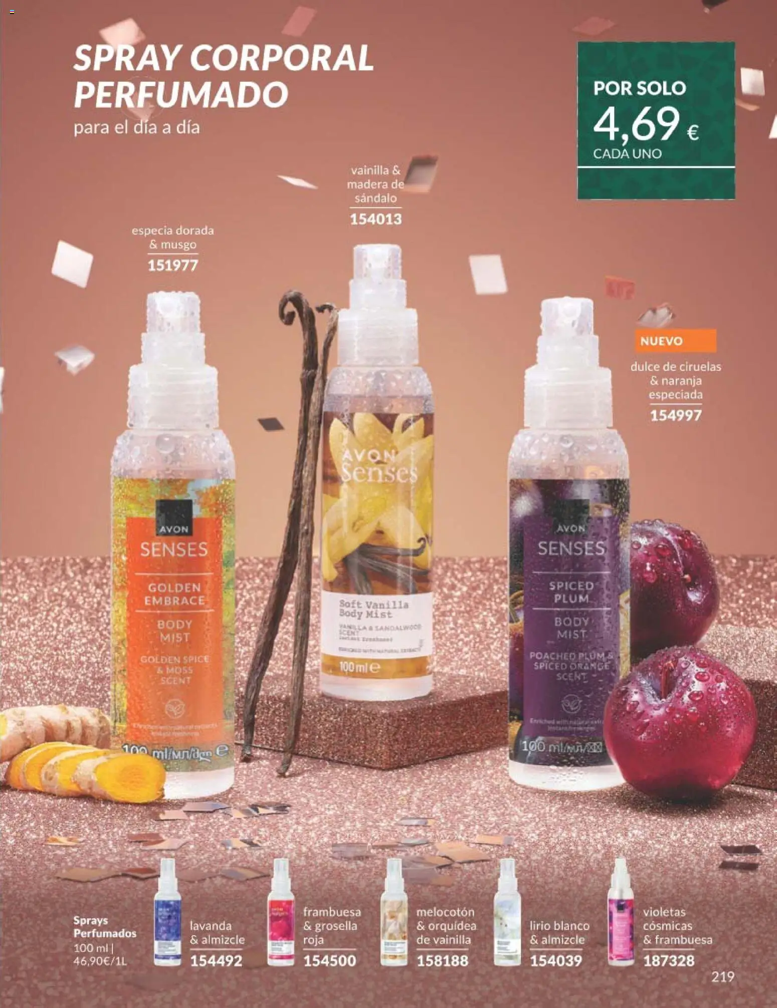 Catálogo AVON campaña 11 Black Friday │ válido desde el 01.11.2025 | Página: 219 | Productos: Spray corporal, Body