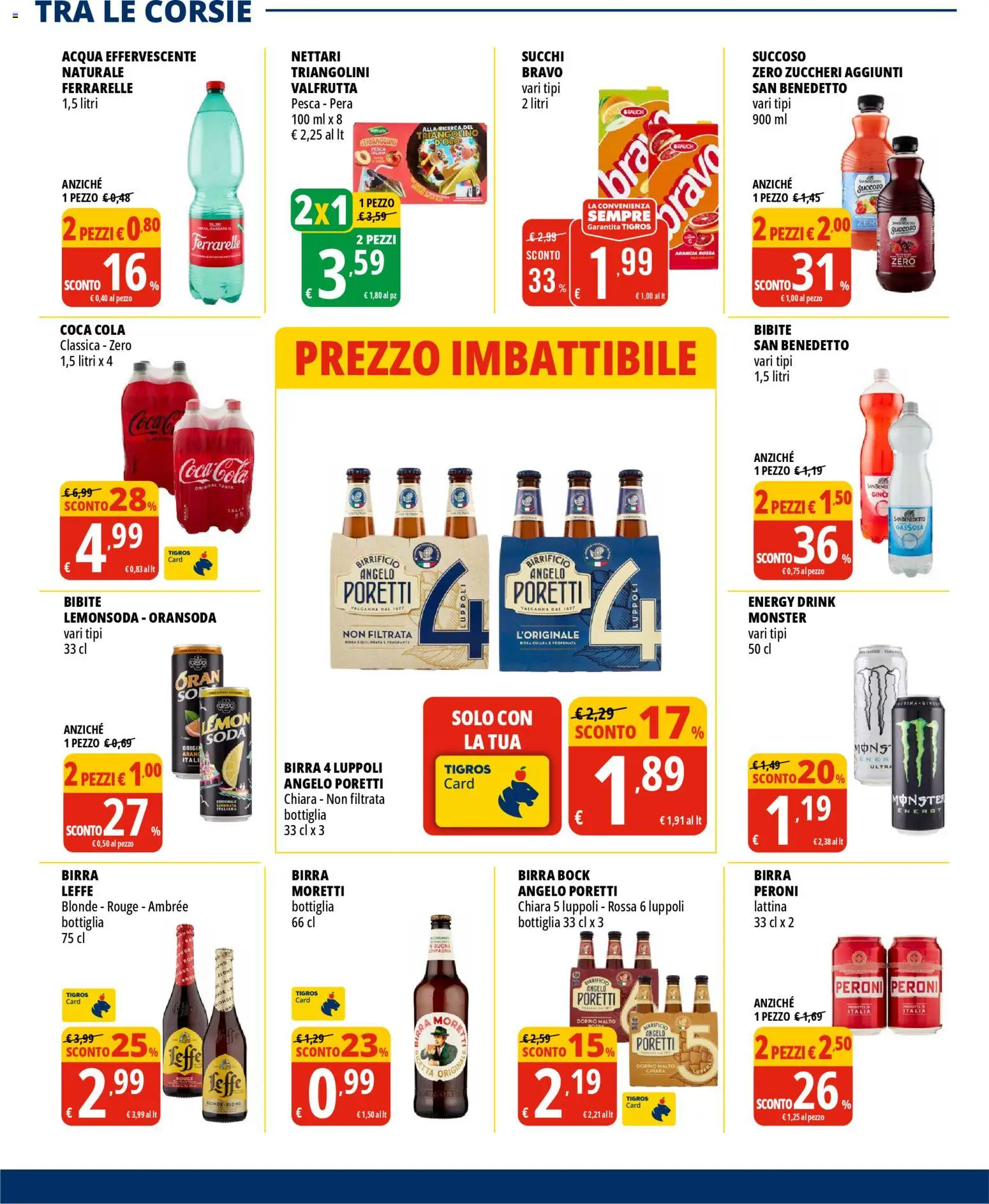 Volantino Tigros del 28.01.2026 | Pagina: 26 | Prodotti: Birra, Pera, Bibite, Coca Cola