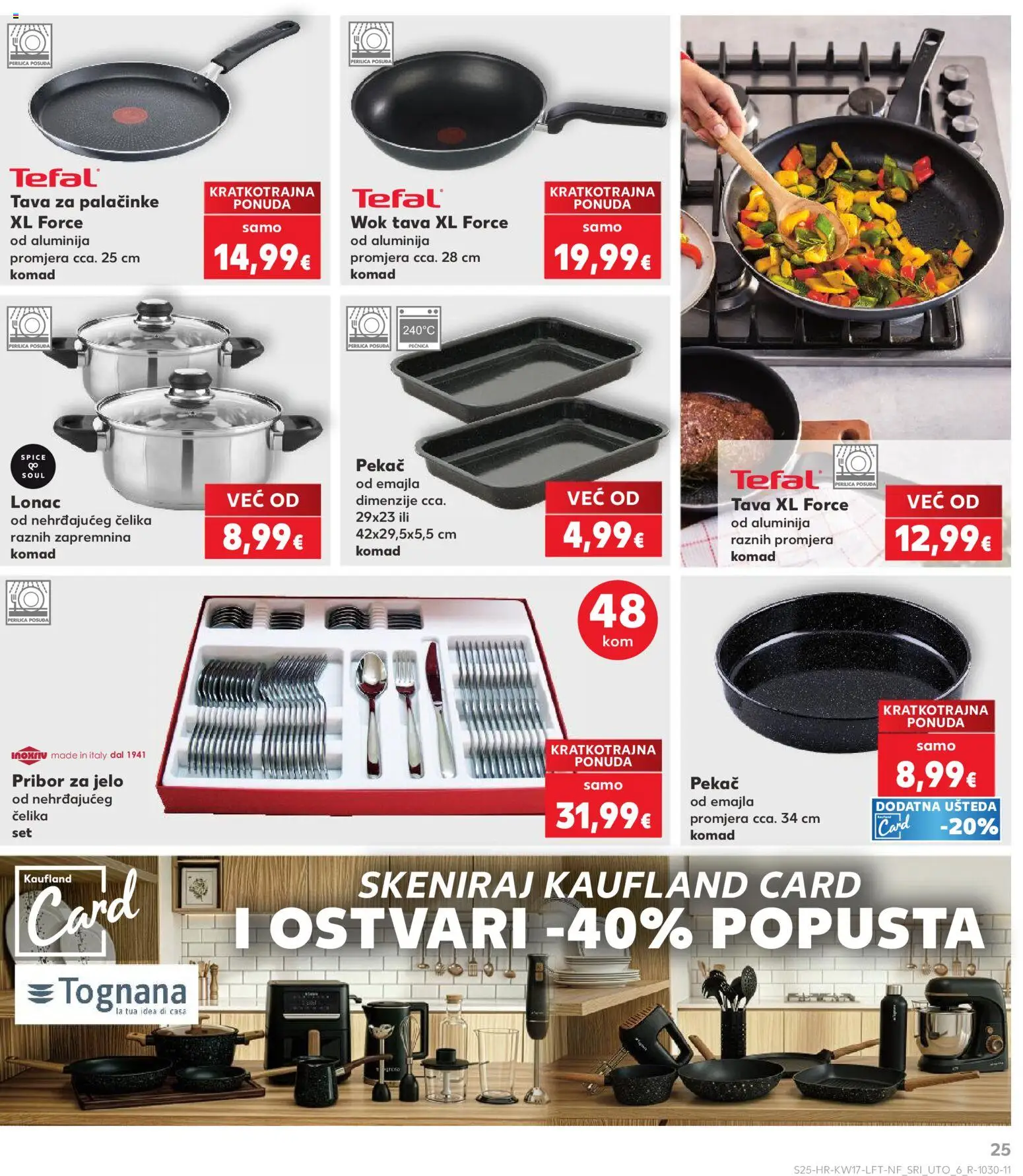 Kaufland HR akciós ujság - amely érvényes a következő dátumtól: 22.04.2026 | Oldal: 25 | Termékek: Tefal