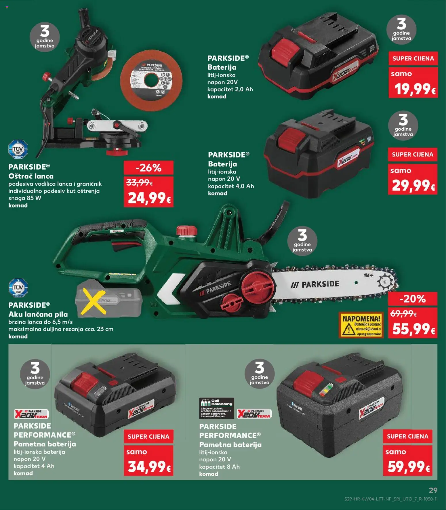 Kaufland katalog | vrijedi od 21.01.2026 | Stranica: 29 | Proizvodi: Baterija, Pila, Parkside