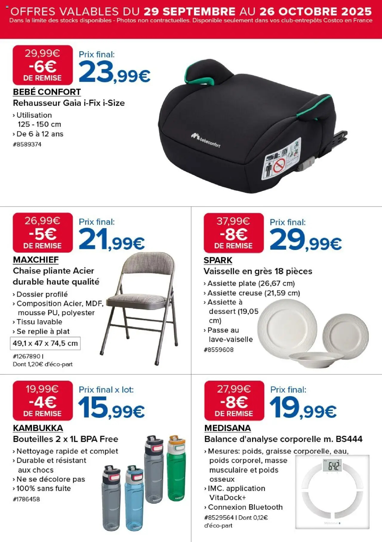 {H1} | Page: 4 | Produits: Mousse, Chaise pliante, Rehausseur, Chaise