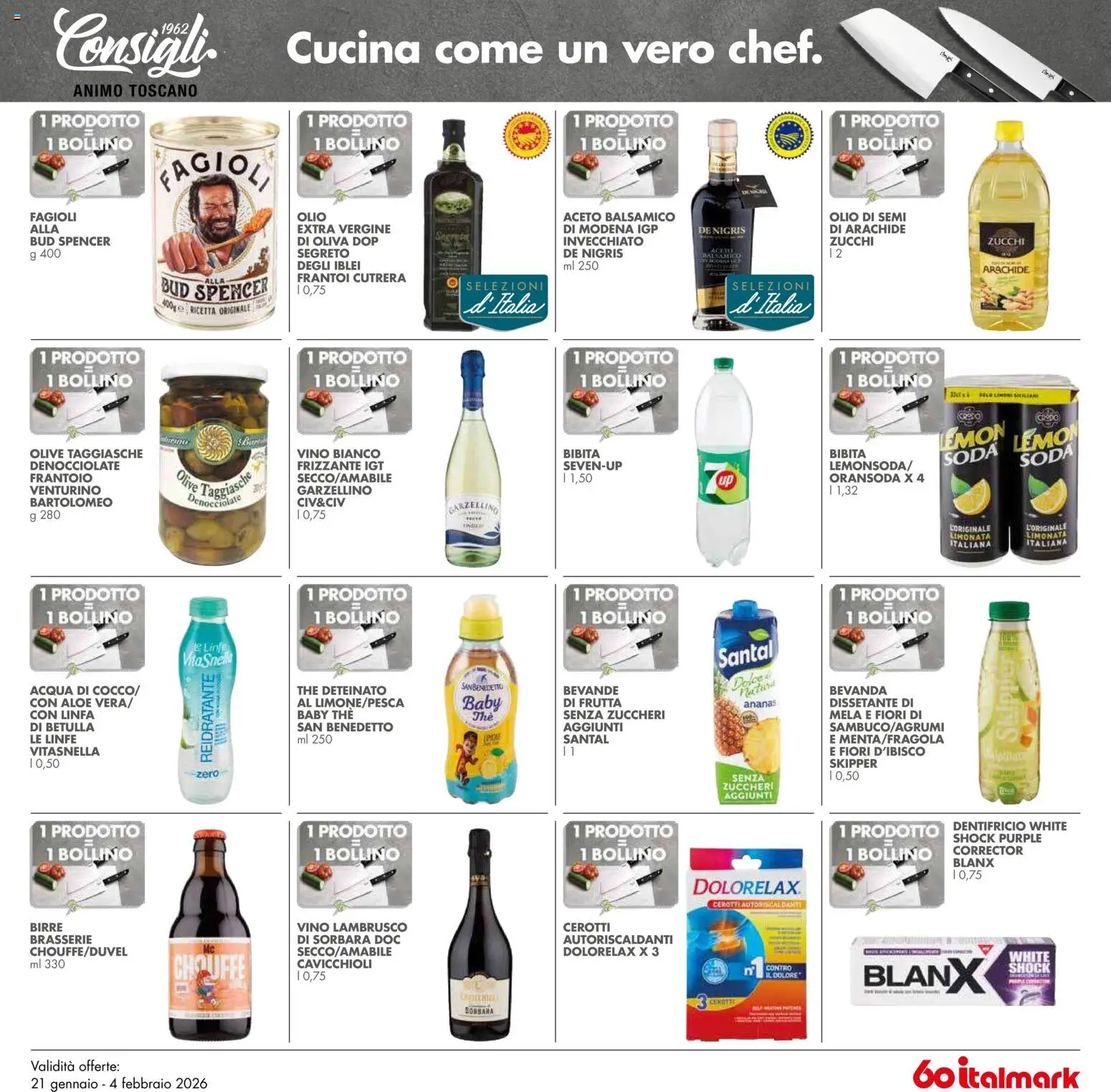 Volantino Italmark del 21.01.2026 | Pagina: 35 | Prodotti: Dentifricio, Cerotti, Aceto, Vino bianco
