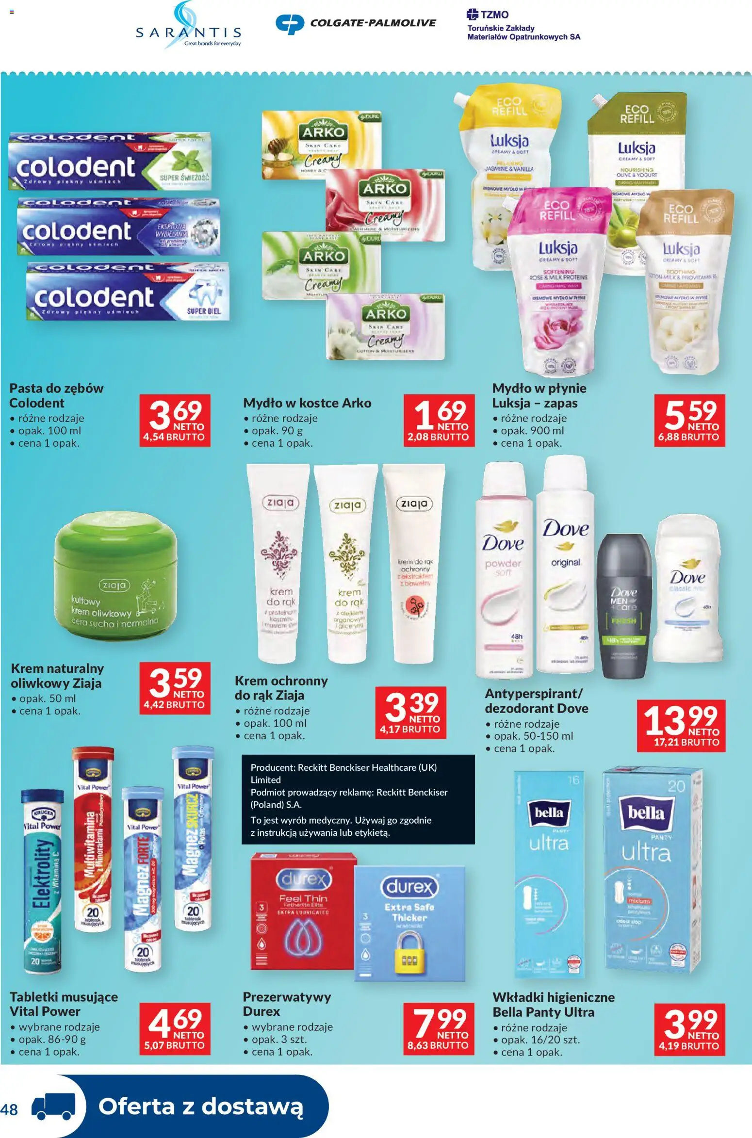 Makro Gazetka - Dystrybucja do sklepów od 03.02.2026 | Strona: 48 | Produkty: Mydło w płynie, Krem do rąk, Mydło, Pasta do zębów