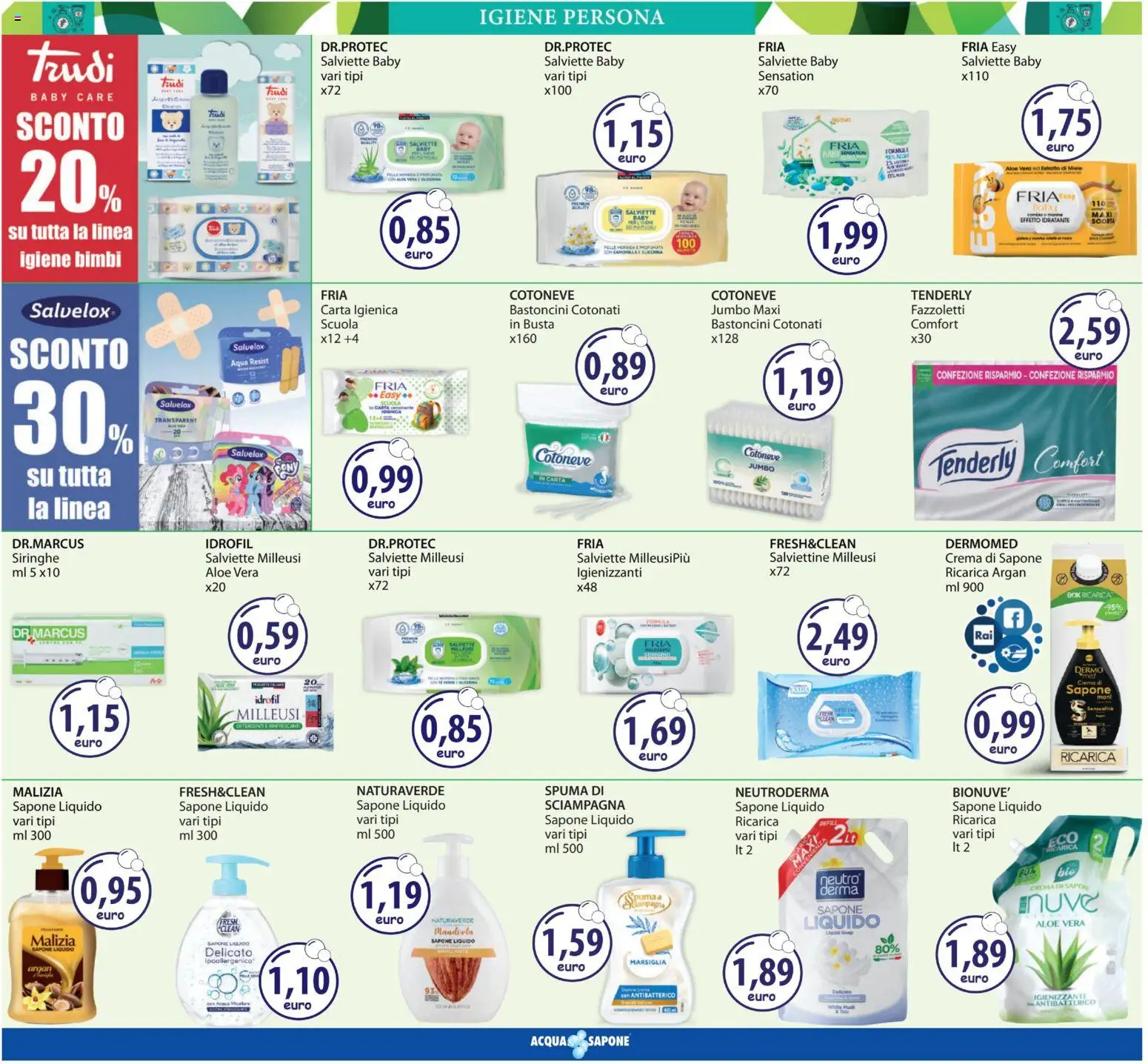 Volantino Acqua e Sapone del 12.03.2026 | Pagina: 10 | Prodotti: Crema, Carta igienica, Sapone, Fazzoletti