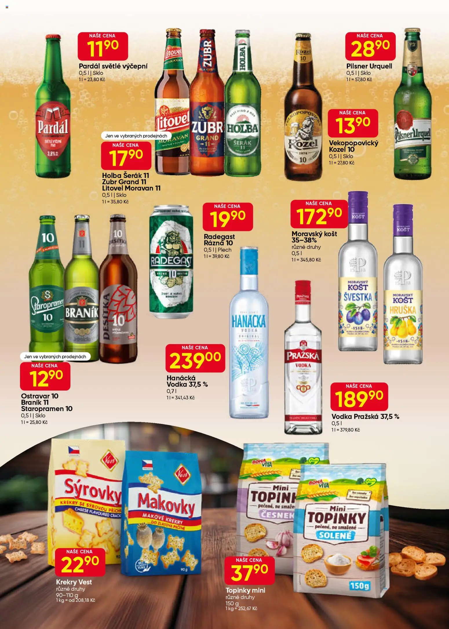 Hruška leták od 01.01.2026 | Strana: 8 | Produkty: Staropramen 10, Kozel 10, Plech, Radegast