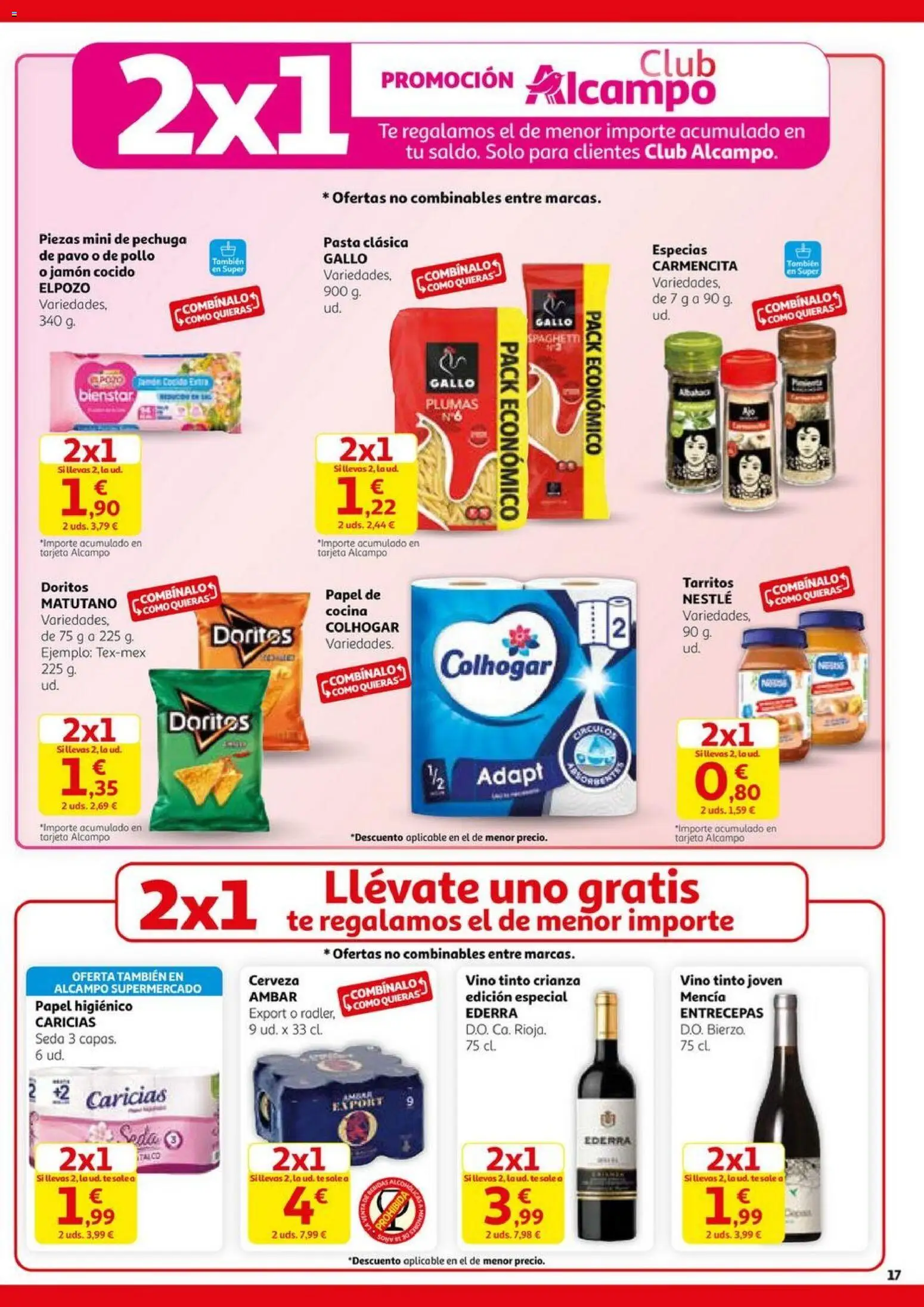 Alcampo - Black Friday │ válido desde el 06.11.2025 | Página: 17 | Productos: Jamón, Jamón cocido, Cerveza, Pasta