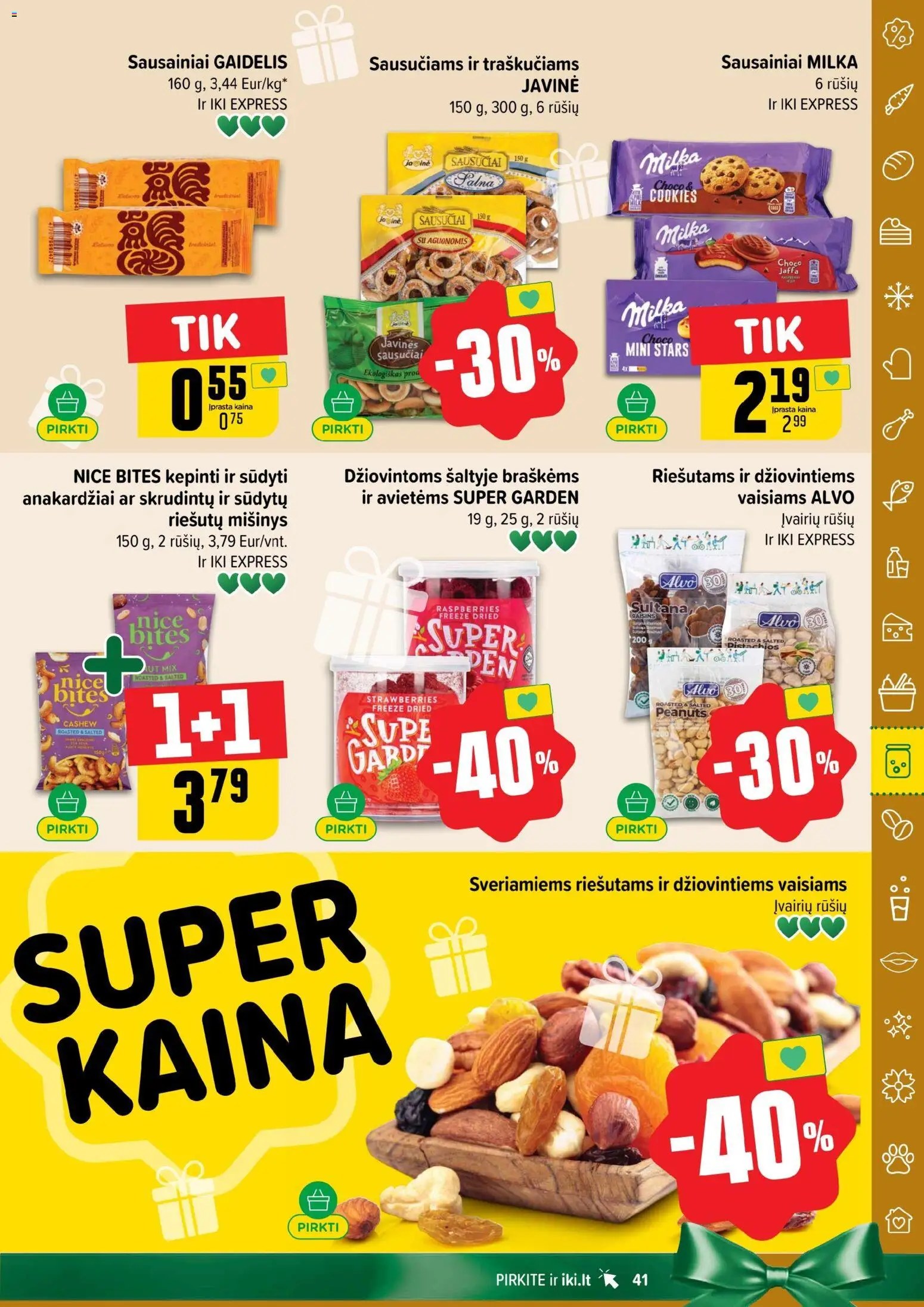 IKI akcijos nuo 27.10.2025 | Puslapis: 41 | Prekių: Sausainiai