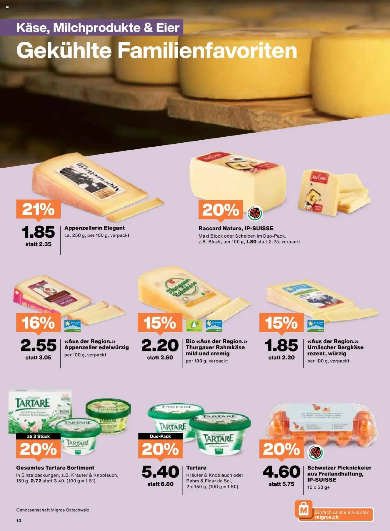 Migros Aktionen ab 26.08.2025 | Seite: 10 | Produkte: Eier, Knoblauch