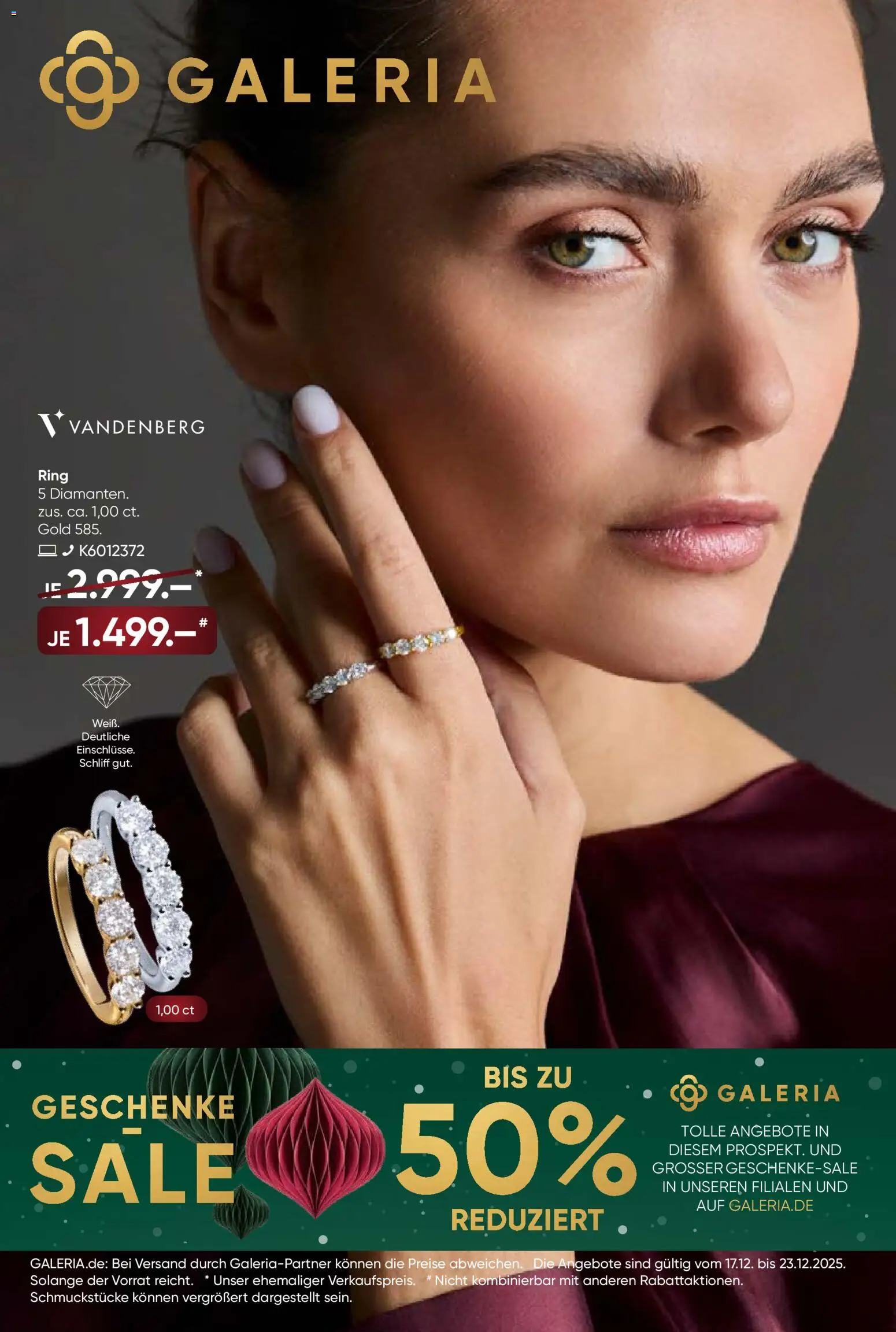 Galeria Karstadt Kaufhof Prospekt 	 – gültig ab 17.12.2025 | Seite: 1