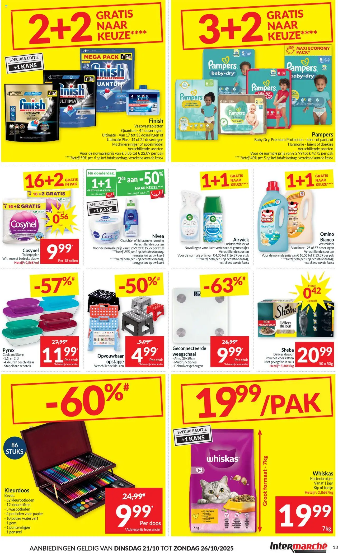 {H1} | Pagina: 13 | Producten: Tonijn, Puntenslijper, Pampers, Wasmiddel