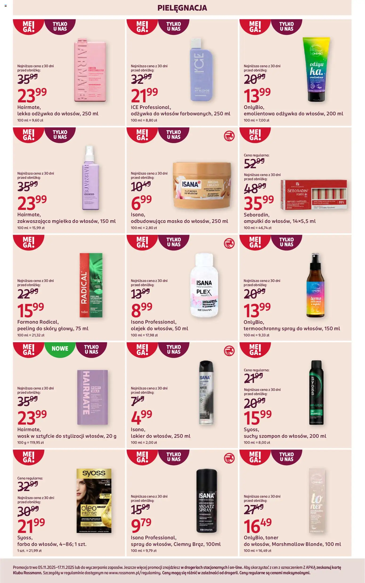 Rossmann Gazetka od 05.11.2025 | Strona: 9 | Produkty: Szampon, Maska, Suchy szampon, Ampułki