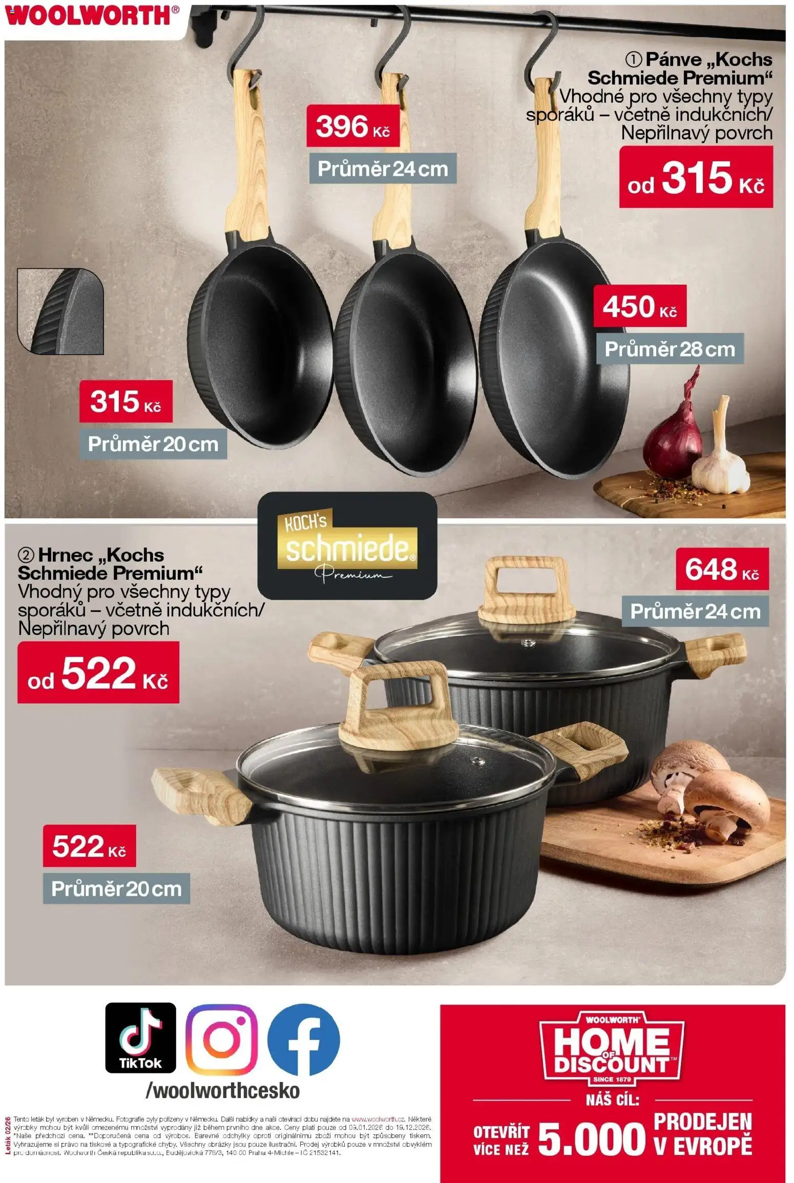 Woolworth leták - Třebíč, Třinec, Žatec od 09.01.2026 | Strana: 20 | Produkty: Pánve, Hrnec