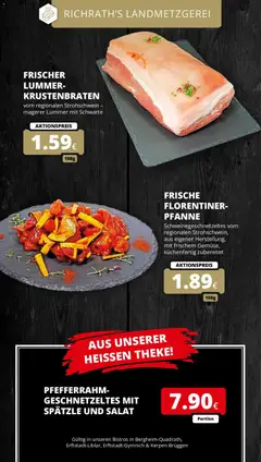 PFEFFERRAHM-GESCHNETZELTES MIT SPÄTZLE UND SALAT, Pfefferrahm-Geschnetzeltes mit Spätzle und Salat ab 15.03.2026 gültig | Seite: 12 | Produkte: Theke, Krustenbraten, Salat