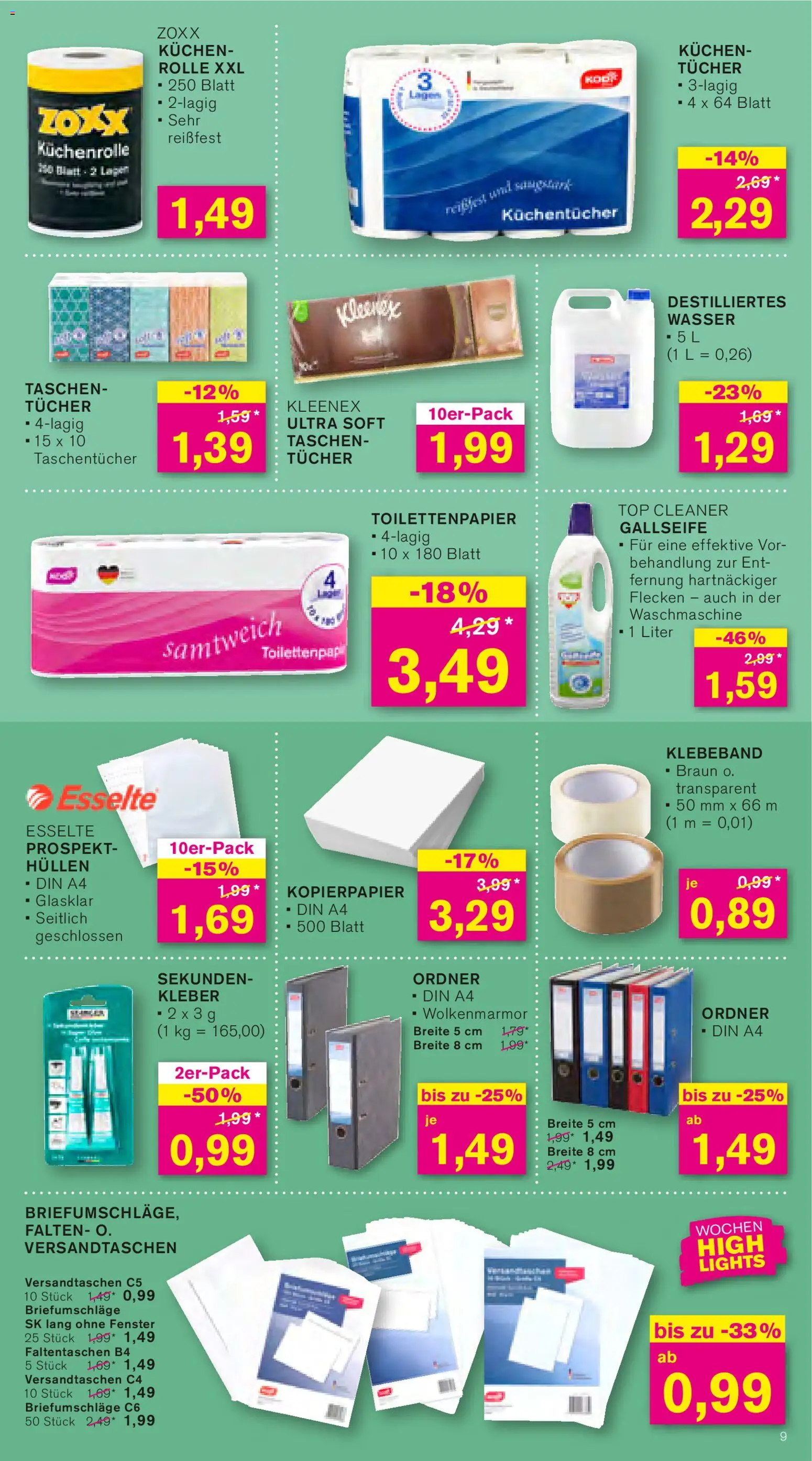 KODi Prospekt 	 – gültig ab 15.12.2025 | Seite: 9 | Produkte: Waschmaschine, Wasser, Kuchen, Küchenrolle