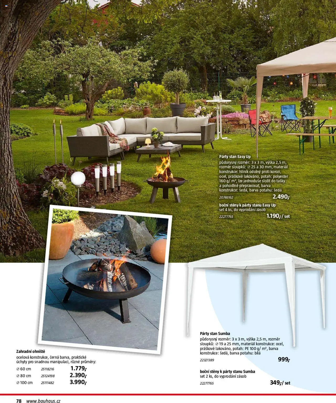 Bauhaus katalog Zahradní nábytek od 01.04.2025 | Strana: 78 | Produkty: Tašky, Stan, Párty stan