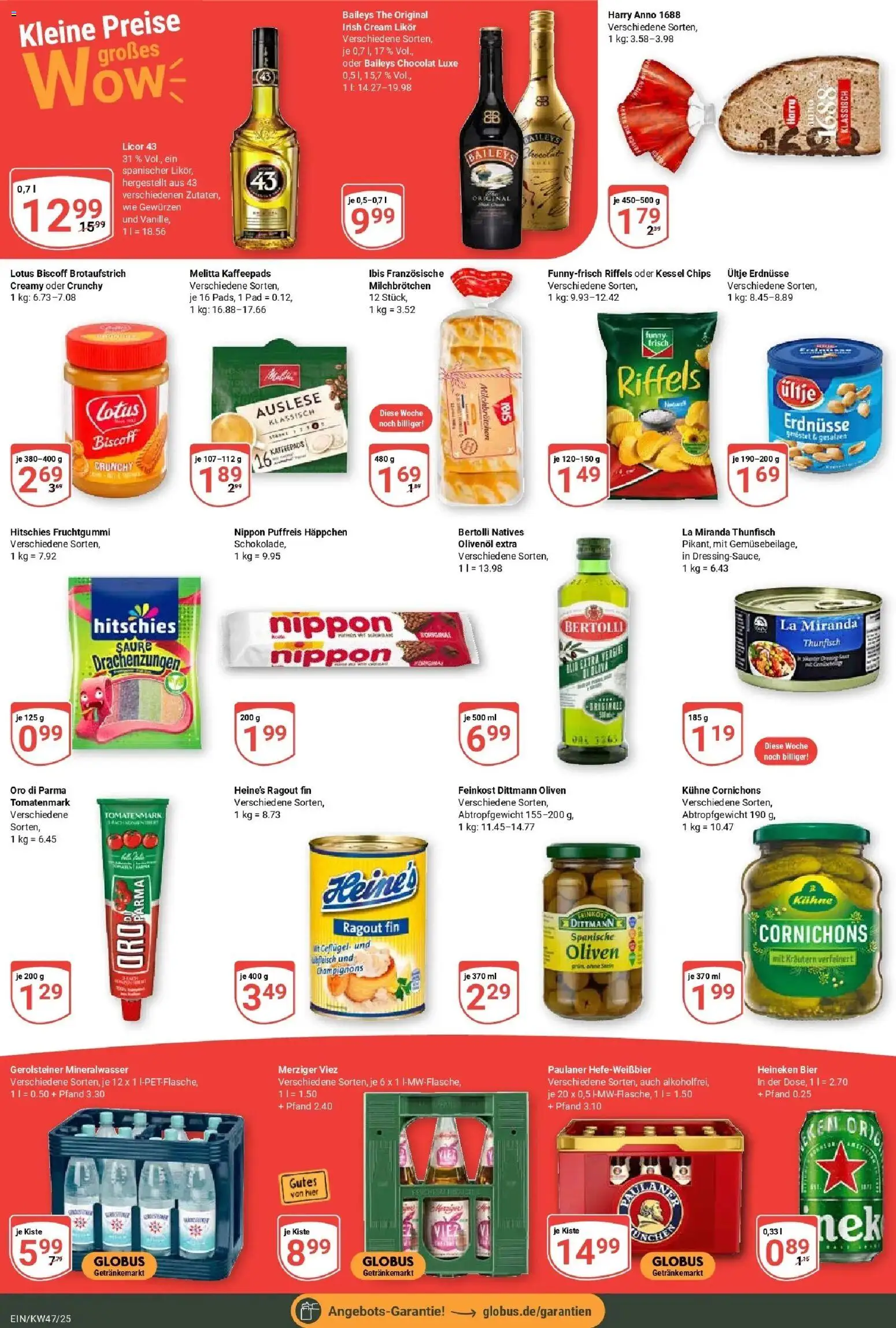 Globus prospekt Homburg-Einöd	 – gültig ab 17.11.2025 | Seite: 4 | Produkte: Erdnüsse, Likör, Olivenol, Baileys