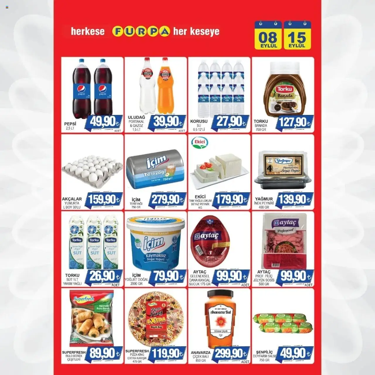 Furpa Katalog - 08.09.2025 tarihinden itibaren geçerlidir | Sayfa: 3 | Ürünler: Tereyağı, Yumurta, Portakal, Piliç