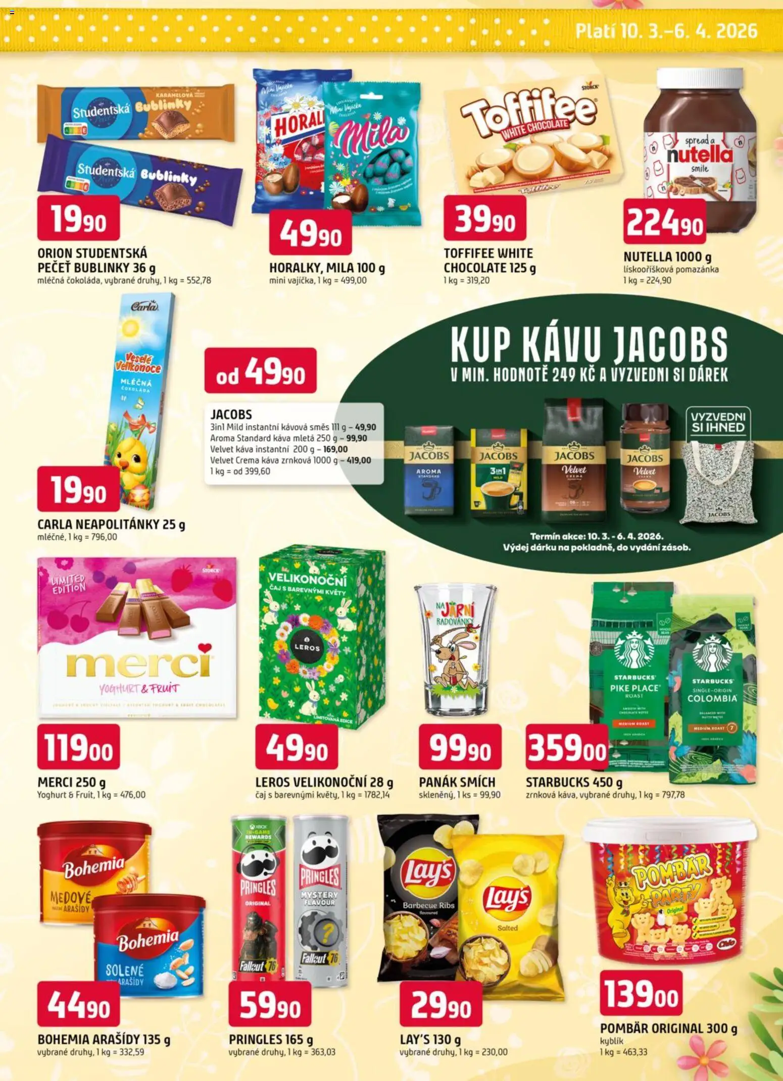 Trefa leták od 11.03.2026 | Strana: 11 | Produkty: Starbucks, Arašídy, Jacobs, Panák