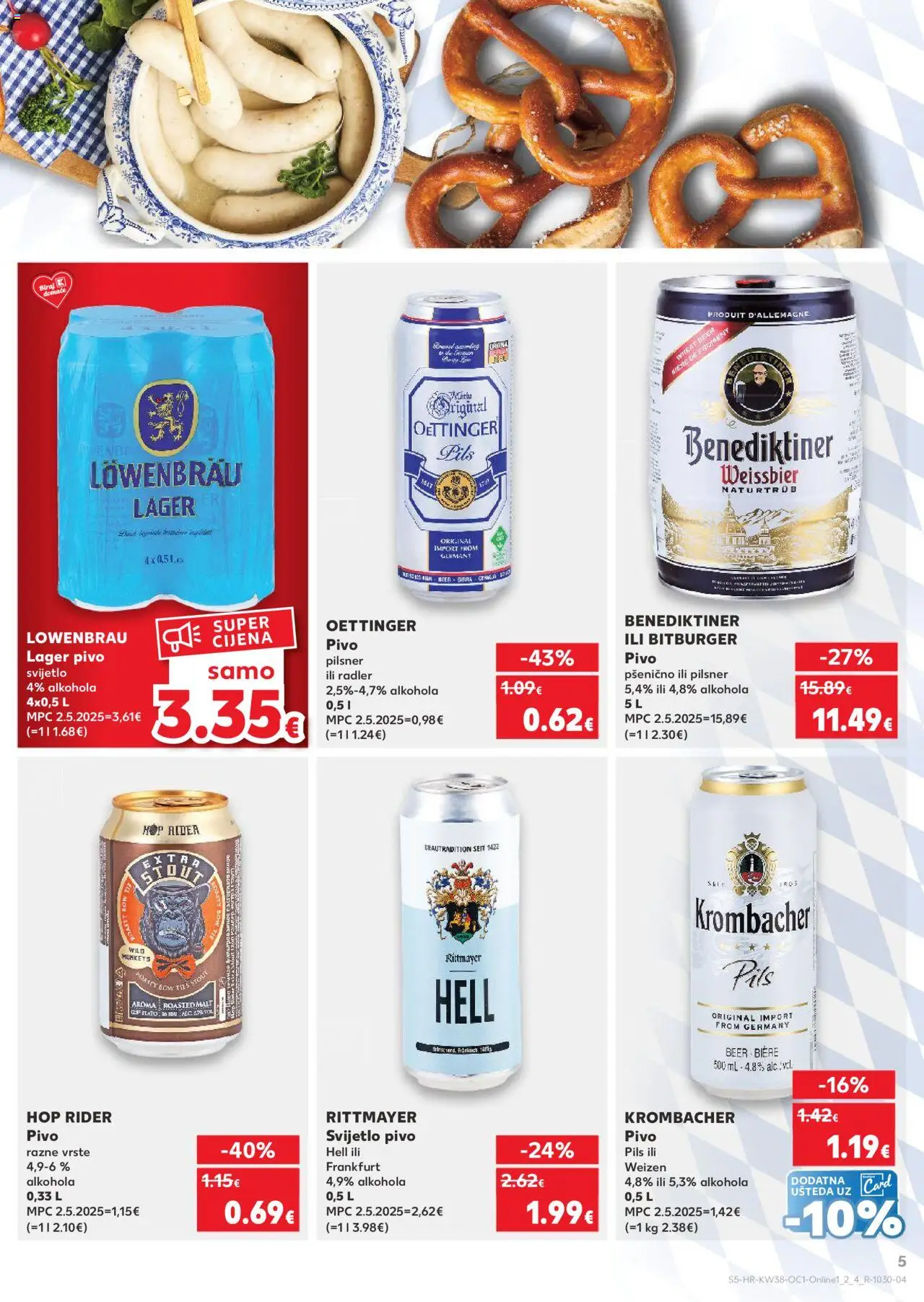 Kaufland katalog | vrijedi od 17.09.2025 | Stranica: 5 | Proizvodi: Hell, Radler, Pivo