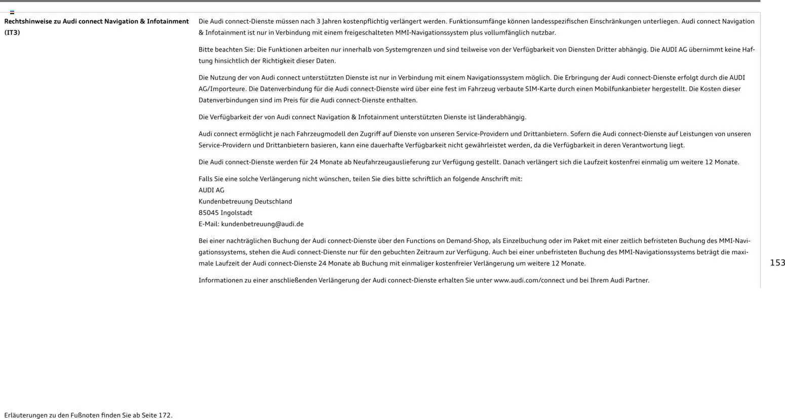 Audi Q5 – gültig ab 28.10.2025 | Seite: 153 | Produkte: Navigation, Navigationssystem