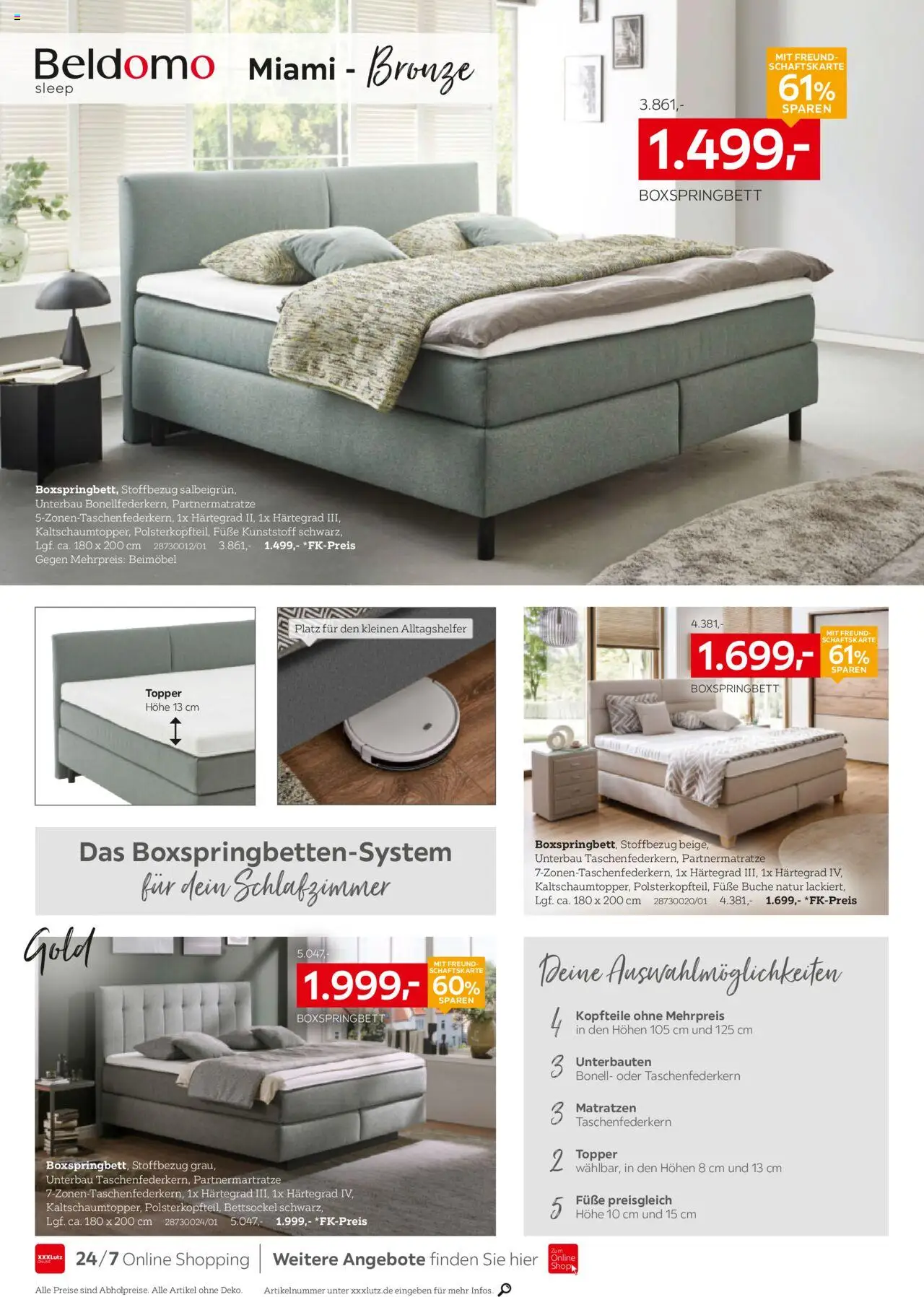 XXXL Lutz Schlafen Spezial – gültig ab 12.10.2025 | Seite: 10 | Produkte: Boxspringbett, Topper
