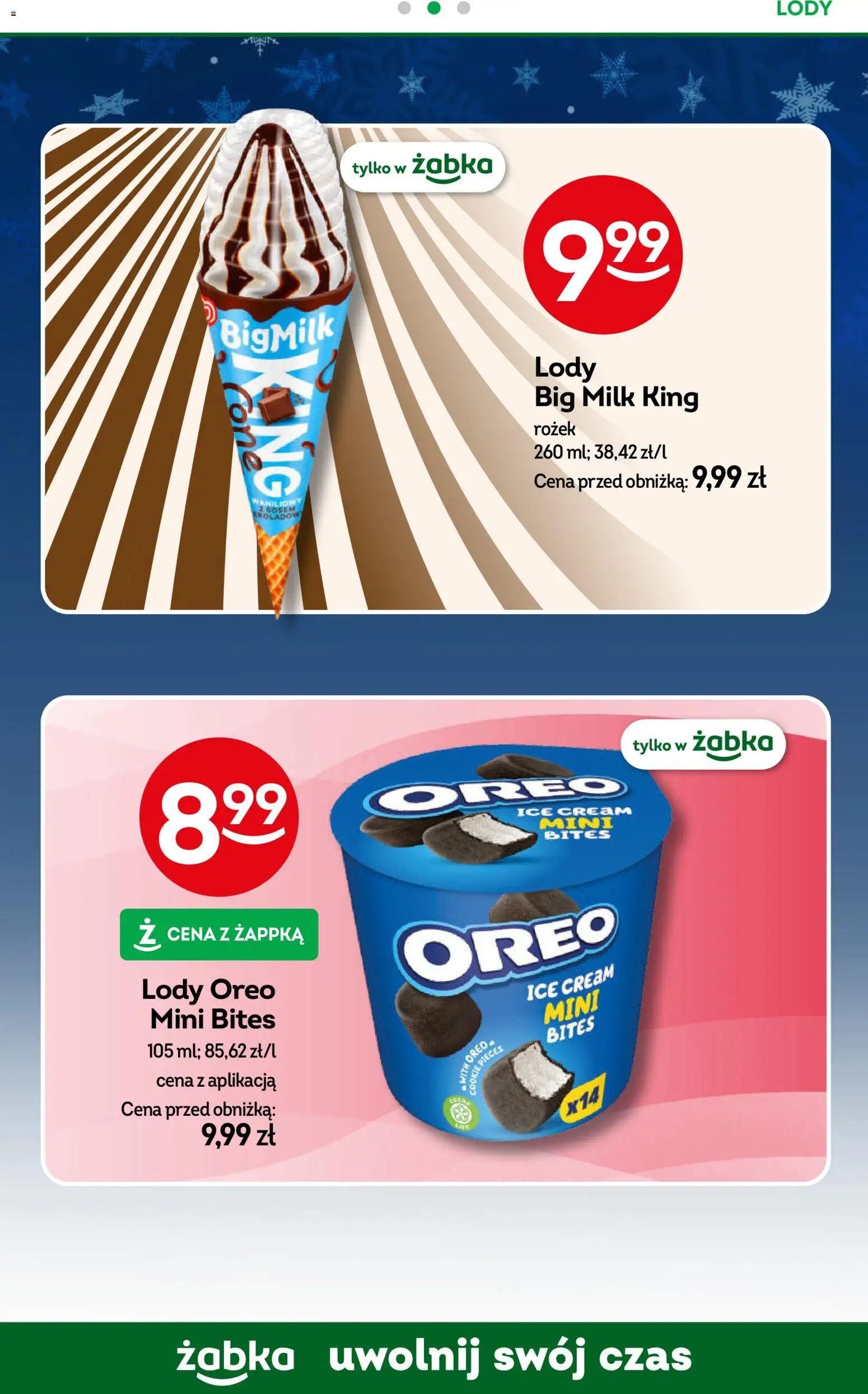 Żabka Gazetka od 30.12.2025 | Strona: 46 | Produkty: Big Milk, Lody