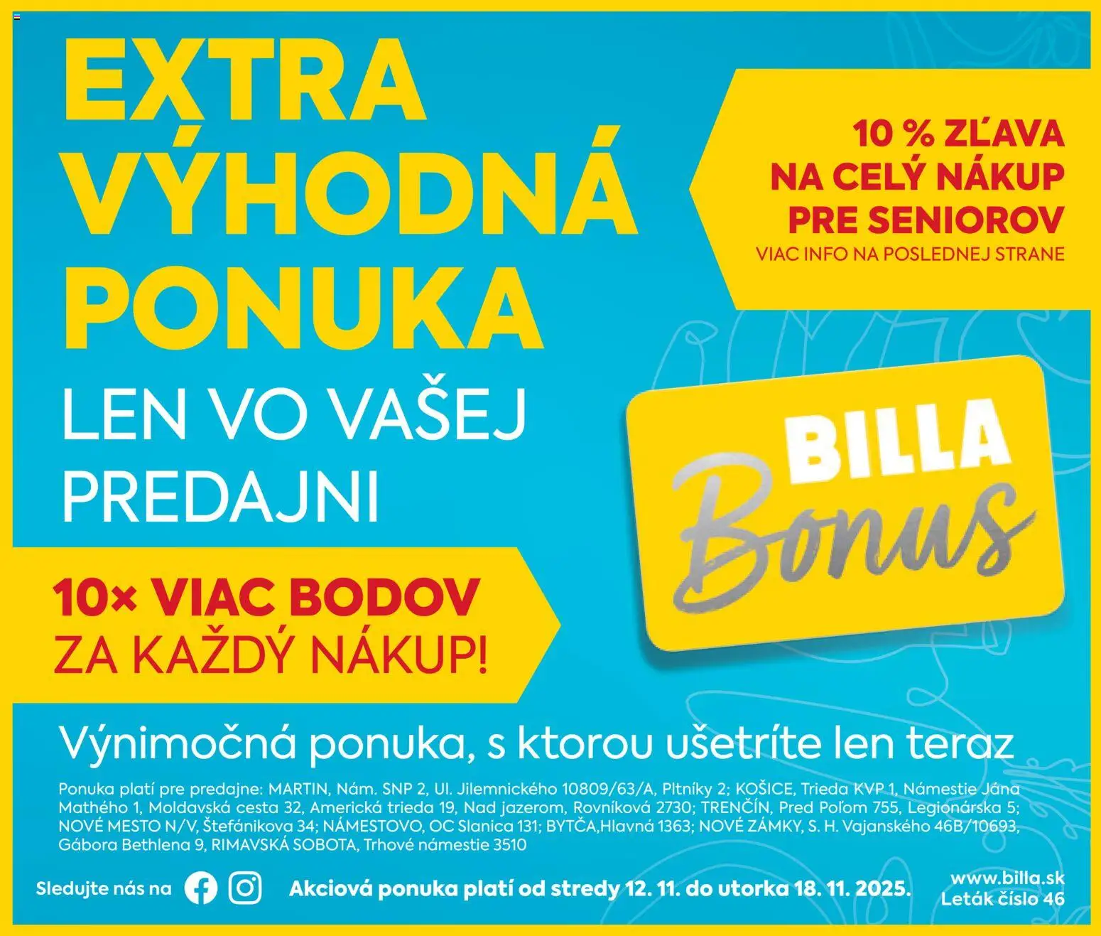 Nové Billa akcie – leták je platný od 12.11.2025 | Strana: 1