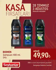 28.07.2025 tarihinden itibaren geçerli olan Seyhanlar Market kataloğu önizlemesi