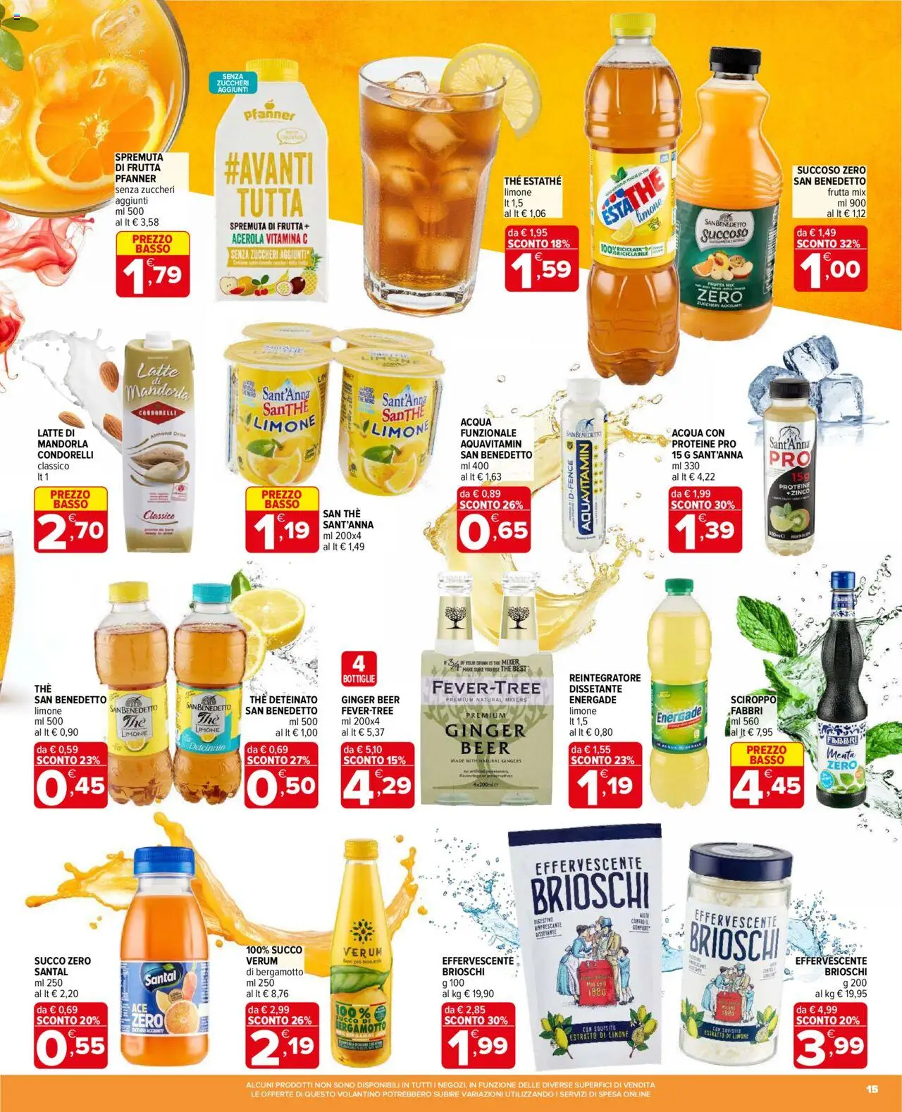 Volantino Iperal del 20.08.2025 | Pagina: 15 | Prodotti: Succo, Acqua, Latte, The