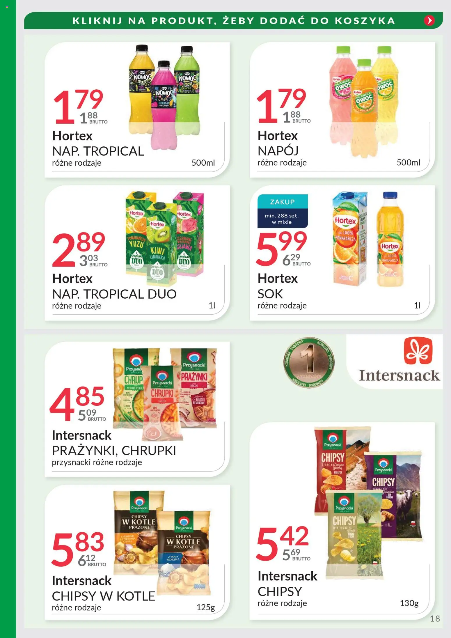 Eurocash Gazetka - Targi Jesień od 03.11.2025 | Strona: 18 | Produkty: Limonka, Chipsy, Bekon, Kiwi