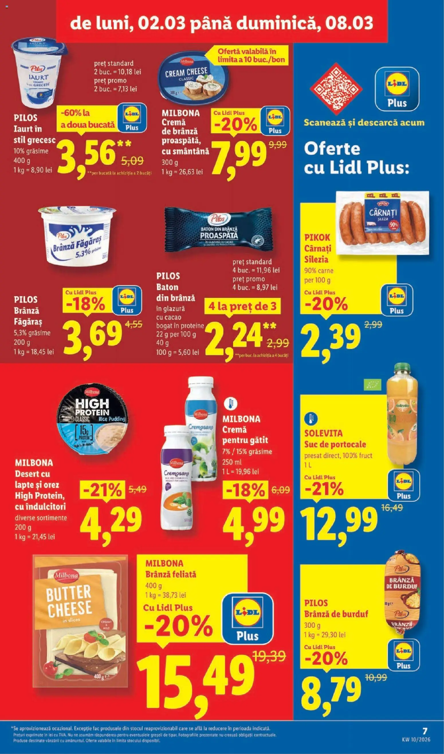 Noul catalog Lidl – valabil de la 02.03.2026 | Pagină: 7 | Produse: Masaüstü kılıfı, Lapte, Brânză, Iaurt