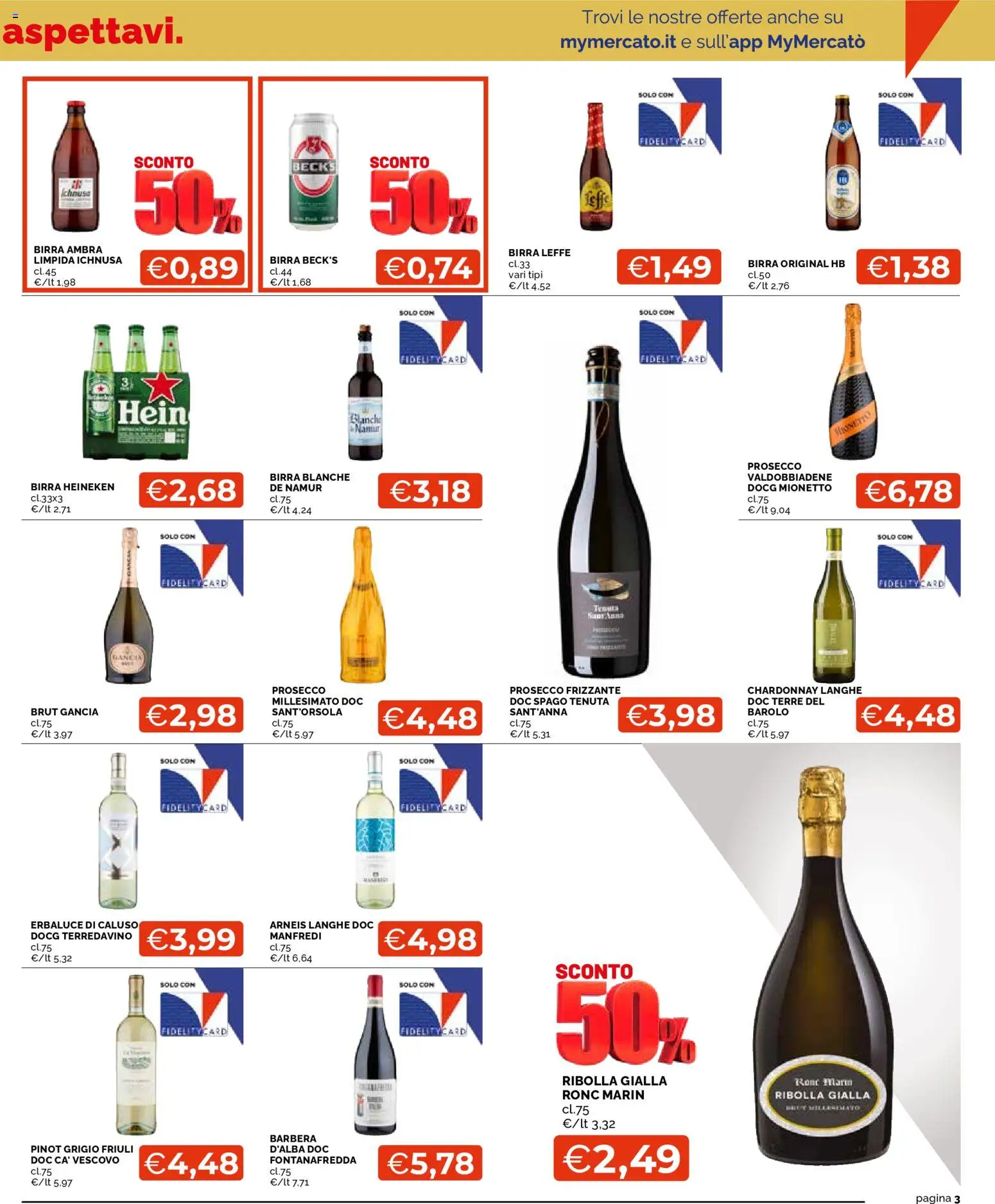 Volantino Mercatò del 05.02.2026 | Pagina: 3 | Prodotti: Birra, Prosecco, Heineken