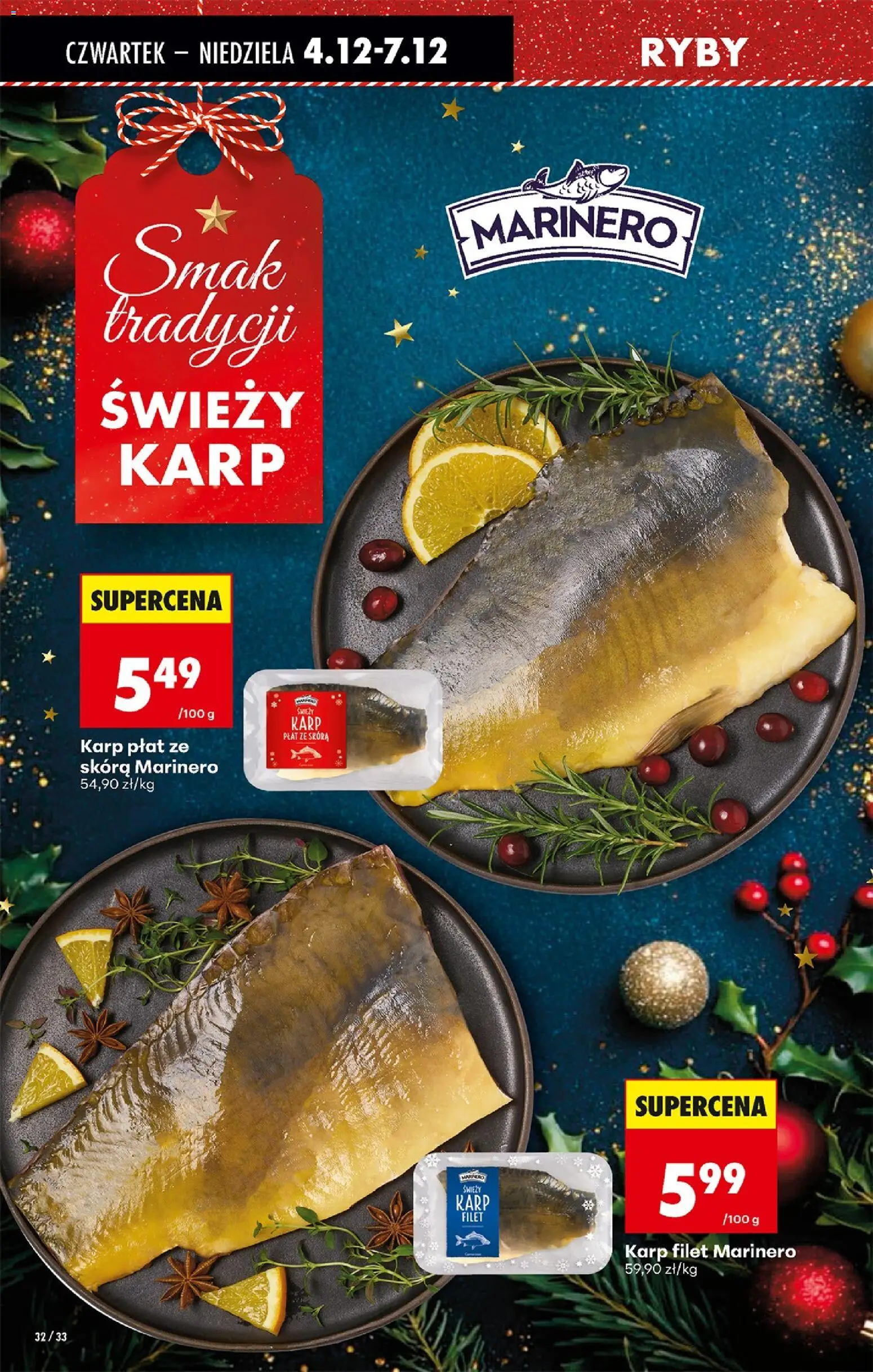 Biedronka gazetka - Oferta w tym tygodniu od 04.12.2025 | Strona: 40 | Produkty: Karp, Ryby