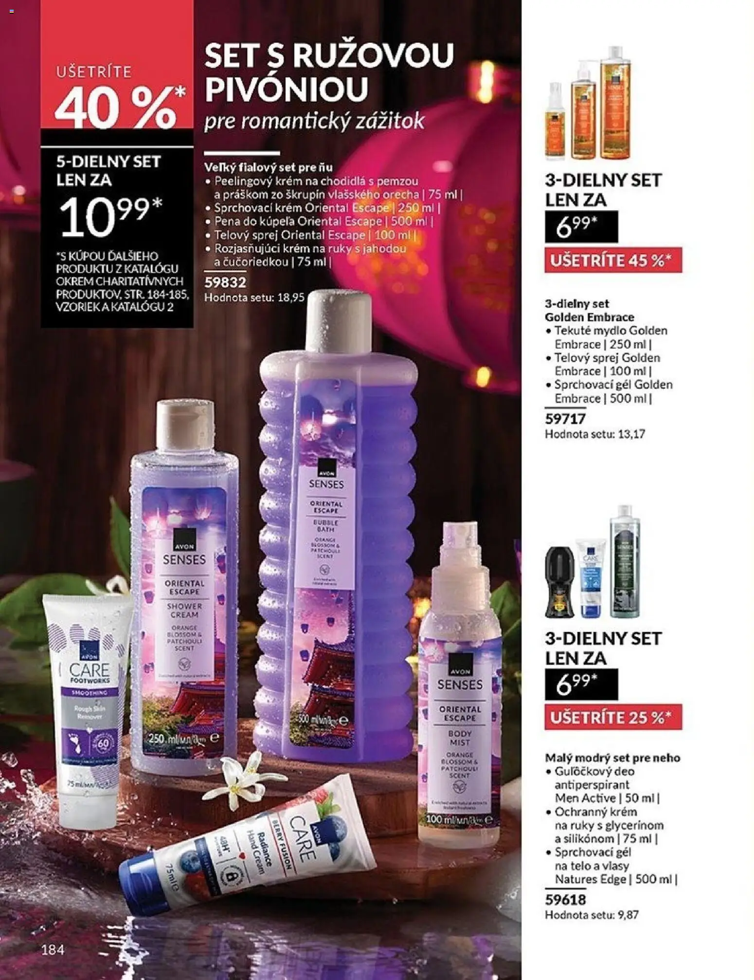Nové Avon akcie – leták je platný od 01.01.2026 | Strana: 184 | Produkty: Krém na ruky, Pena do kúpeľa, Antiperspirant, Krém