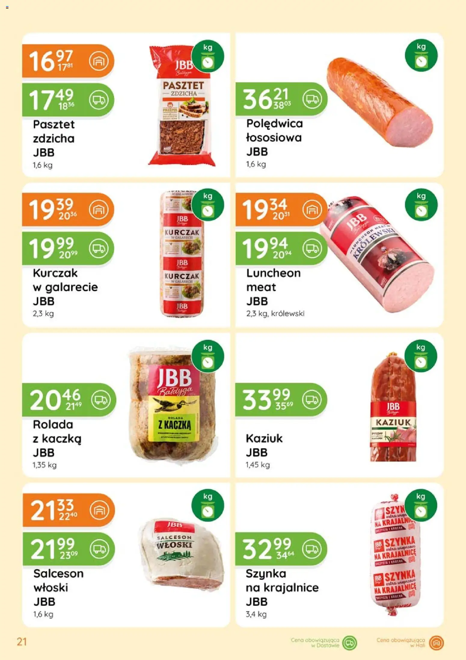 Eurocash gazetka - Katalog Wędlin od 05.03.2026 | Strona: 21 | Produkty: Kurczak, Rolada, Kaczka, Szynka