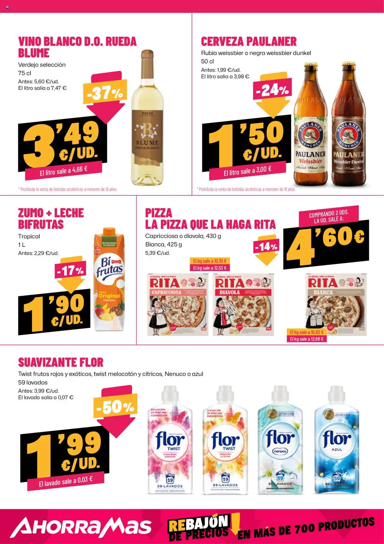 AhorraMas folleto │ válido desde el 18.09.2025 | Página: 17 | Productos: Leche, Cerveza, Ροζ πιπέρι, Suavizante