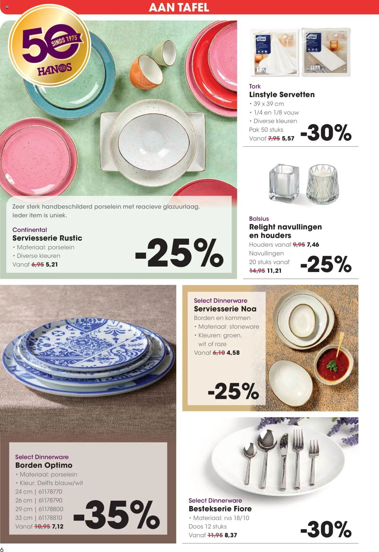 | Pagina: 6 | Producten: Tafel