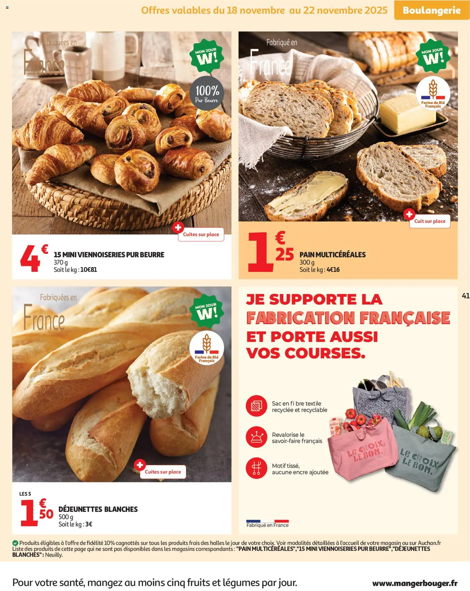 {H1} | Page: 41 | Produits: Farine de ble, Sac, Viennoiseries, Beurre