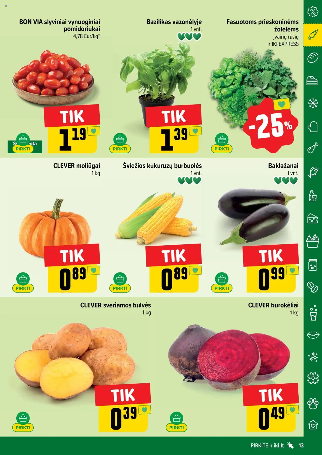 IKI akcijos nuo 08.09.2025 | Puslapis: 13 | Prekių: Bulvės