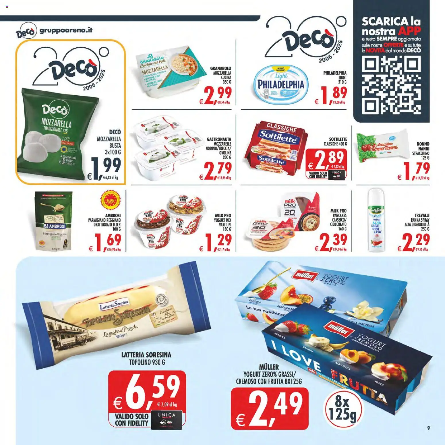Volantino Decò del 17.04.2026 | Pagina: 11 | Prodotti: Yogurt, Panna, Mozzarella, Stracchino