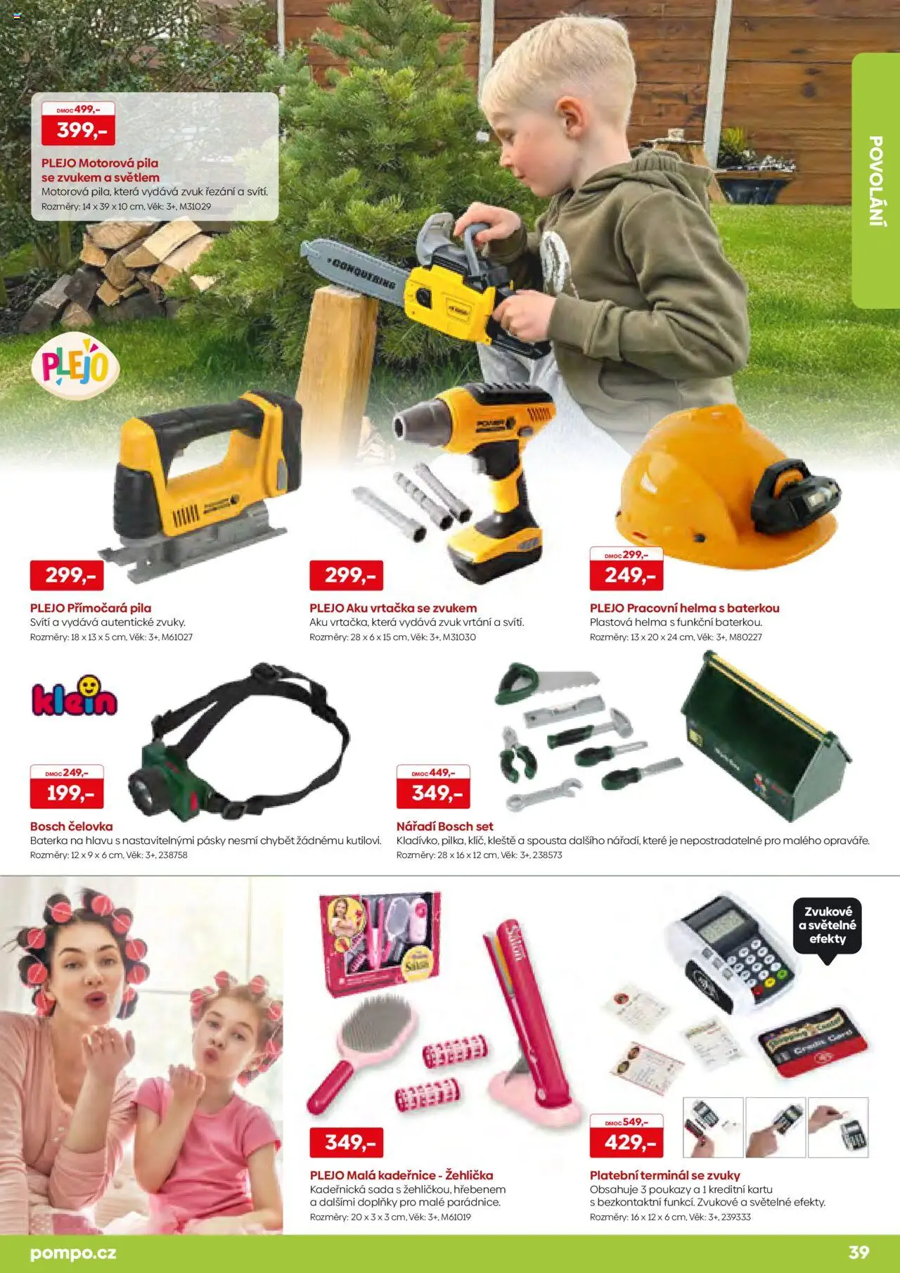 POMPO katalog Léto 2025 od 16.05.2025 | Strana: 39 | Produkty: Motorová pila, Pila, Přímočará pila, Vrtačka