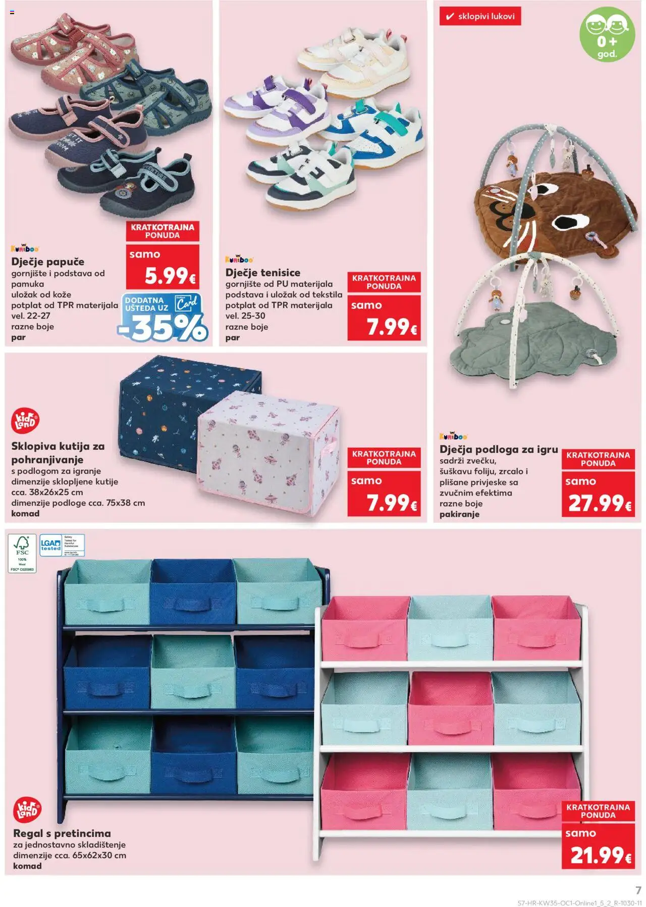 Kaufland katalog | vrijedi od 27.08.2025 | Stranica: 7 | Proizvodi: Kutija, Tenisice, Papuče, Regal