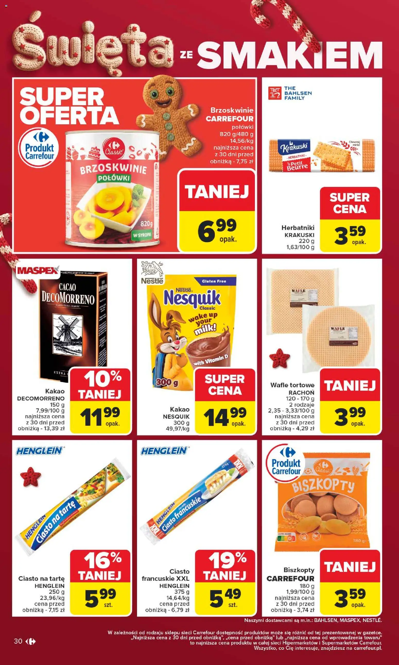 Carrefour Black Friday od 24.11.2025 | Strona: 30 | Produkty: Ciasto, Ciasto na tartę, Herbatniki, Brzoskwinie