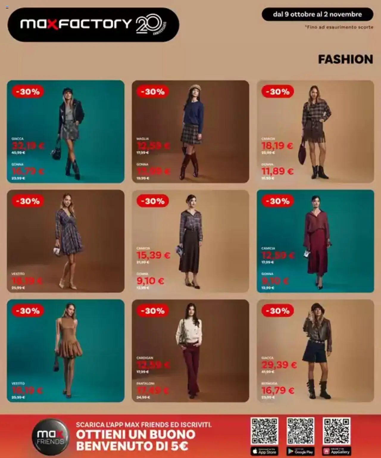 Volantino Max Factory del 09.10.2025 | Pagina: 7 | Prodotti: Camicia, Giacca, Gonna, Cardigan
